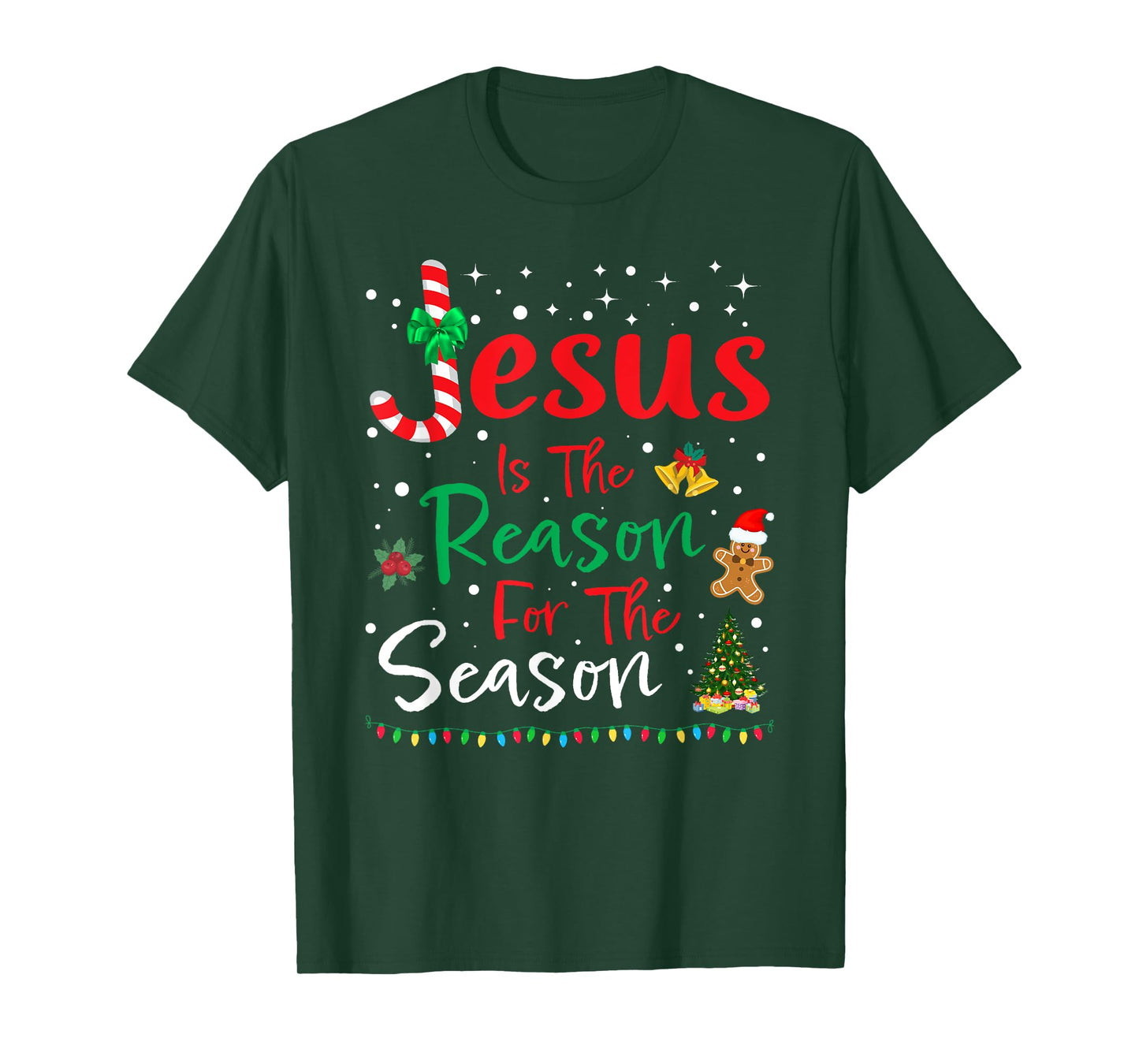 Jesus Is The Reason for The Season Christmas Family Pajamas T-Shirt