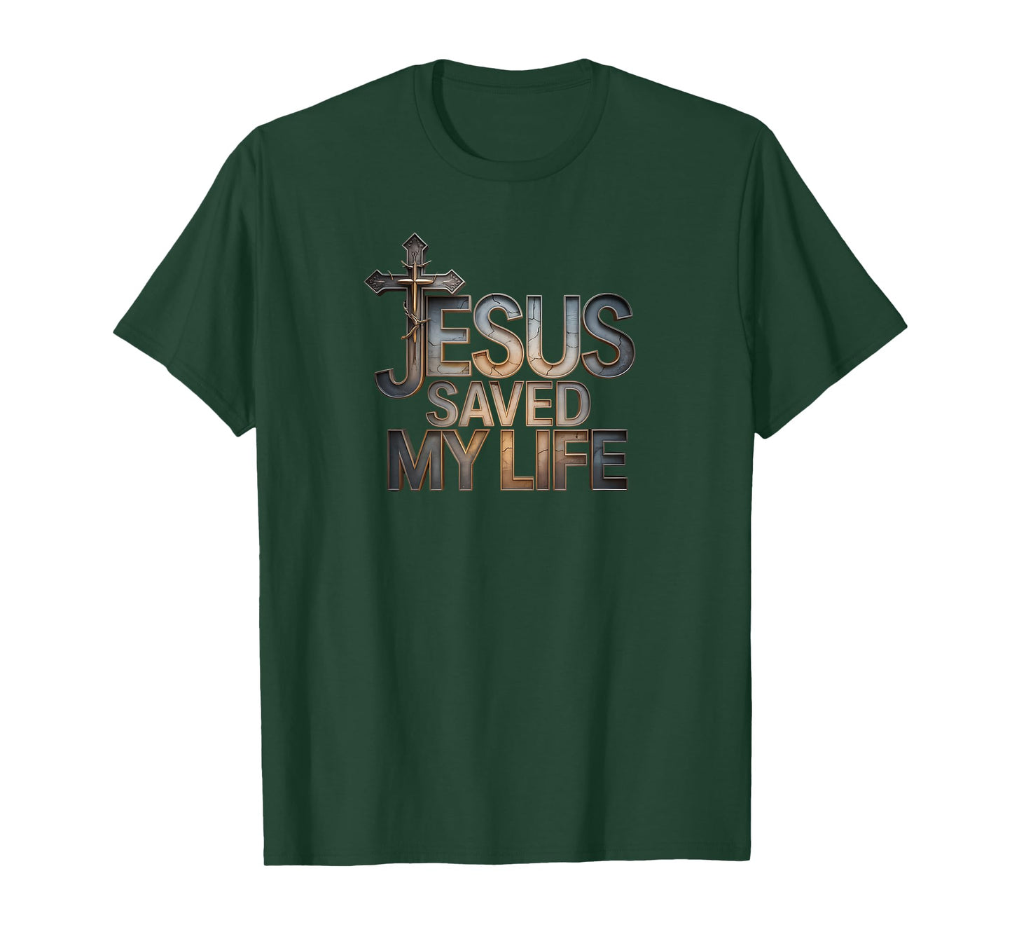 Christian Jesus Saved My Life Cross Faith Bible T-Shirt