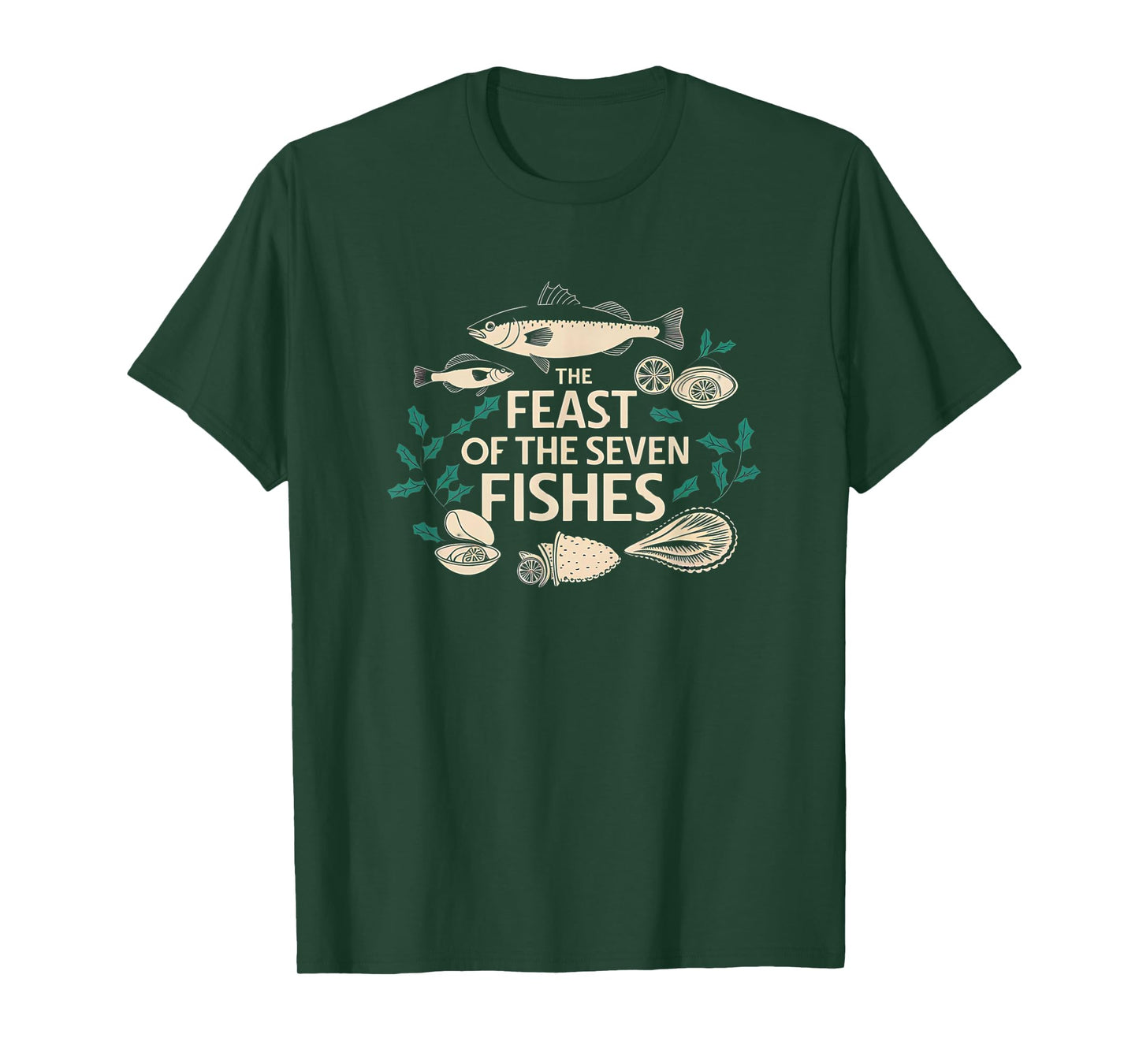 Feast Of Seven Fishes Italy Christmas Eve Christian Graphic T-Shirt