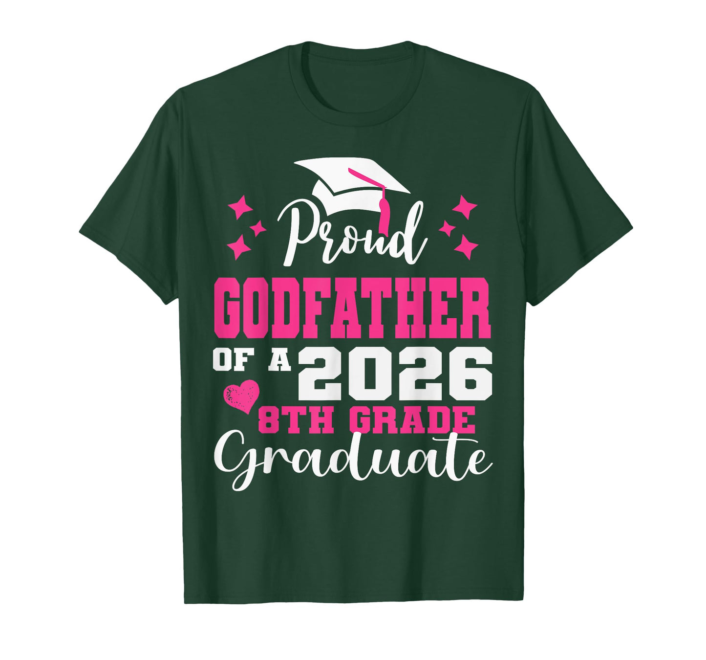 Proud Godfather of 2026 8th Grade Graduate Middle School T-Shirt