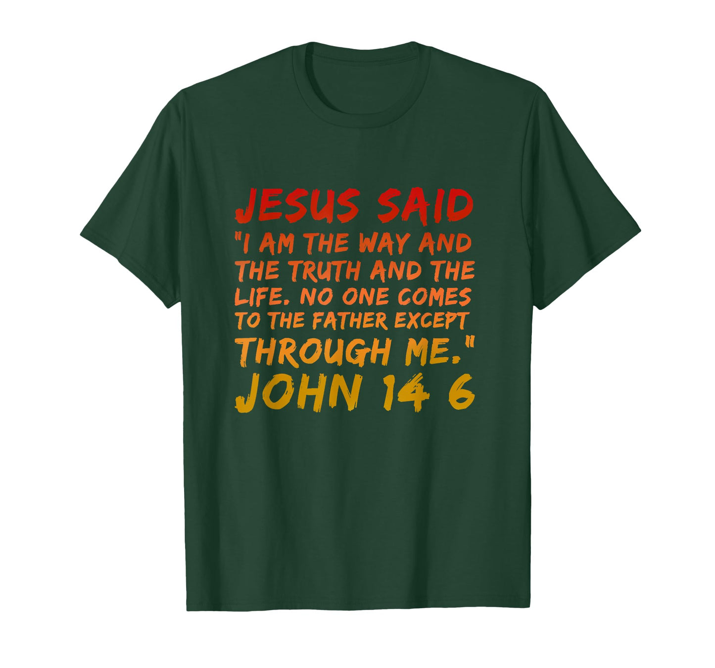Alpha Bubble John 14:6 Jesus Said I Am The Way The Truth And The Life T-Shirt - Men's Black Small Modern Religious T-Shirt