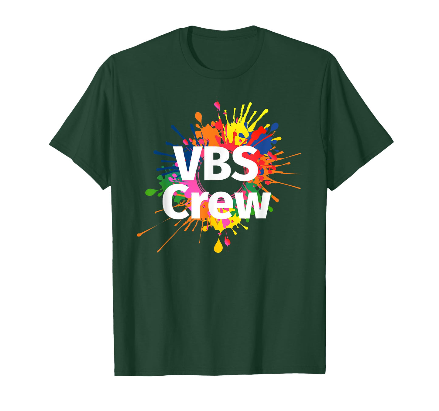 I Love VBS 2024 Crew Vacation Bible School Paint Splatter T-Shirt