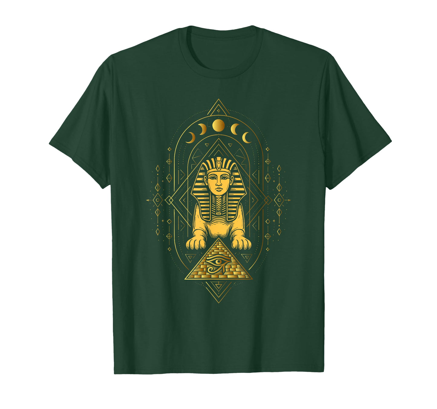 Sacred Geometry Sphinx Pyramid Horus Eye Ancient Egypt T-Shirt