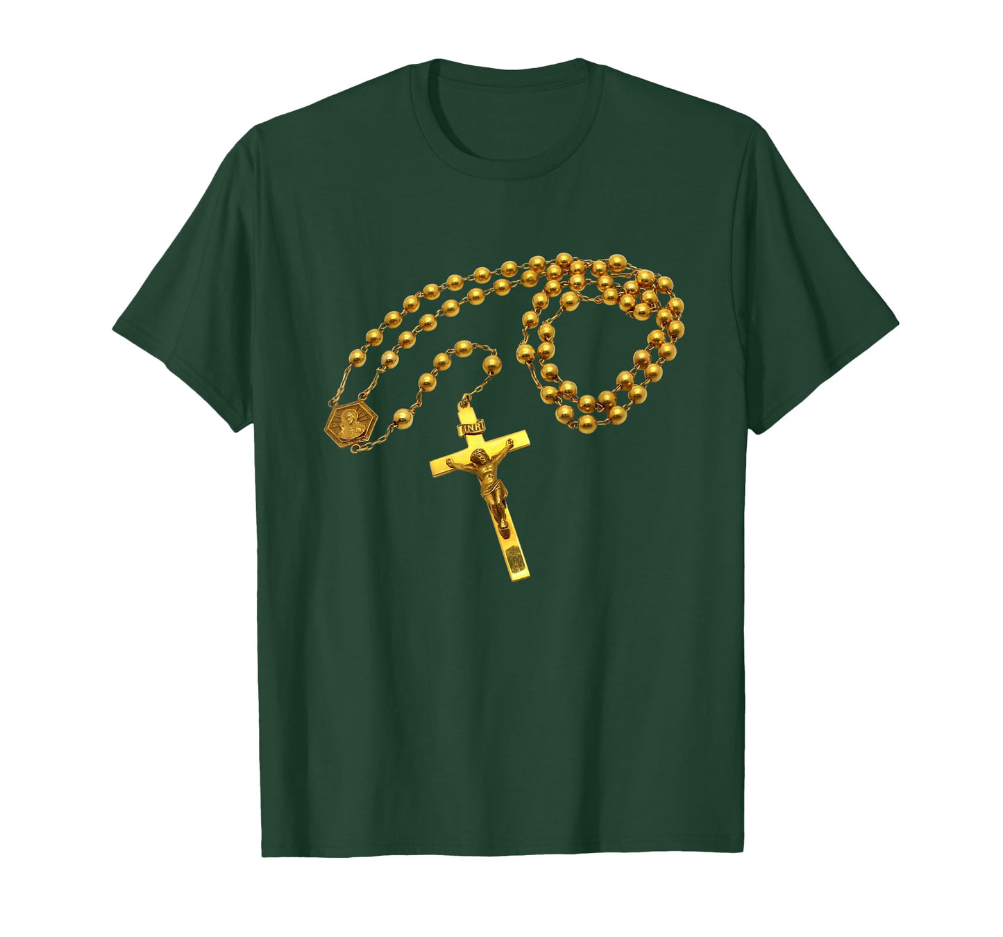 Holy Rosary Beads Catholic Religion Faith Mama Mary Devotion T-Shirt