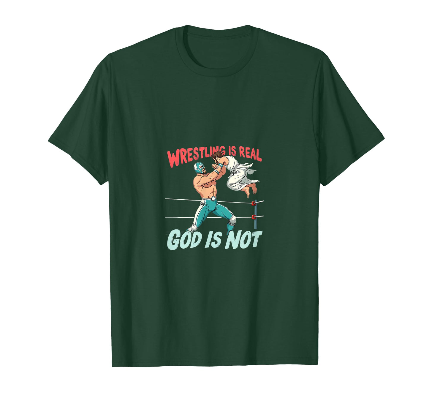 Funny Atheist Wrestling Humor Religion Jesus T-Shirt