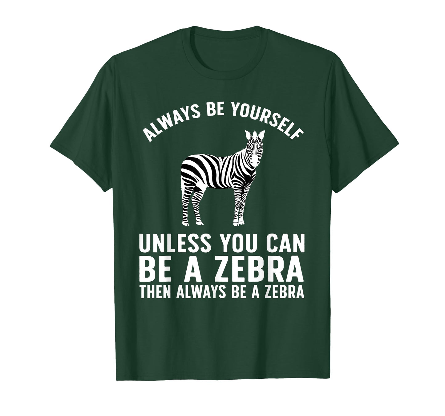 Funny Zebra Art For Men Women Kids Zoo Animal Safari Zebra T-Shirt