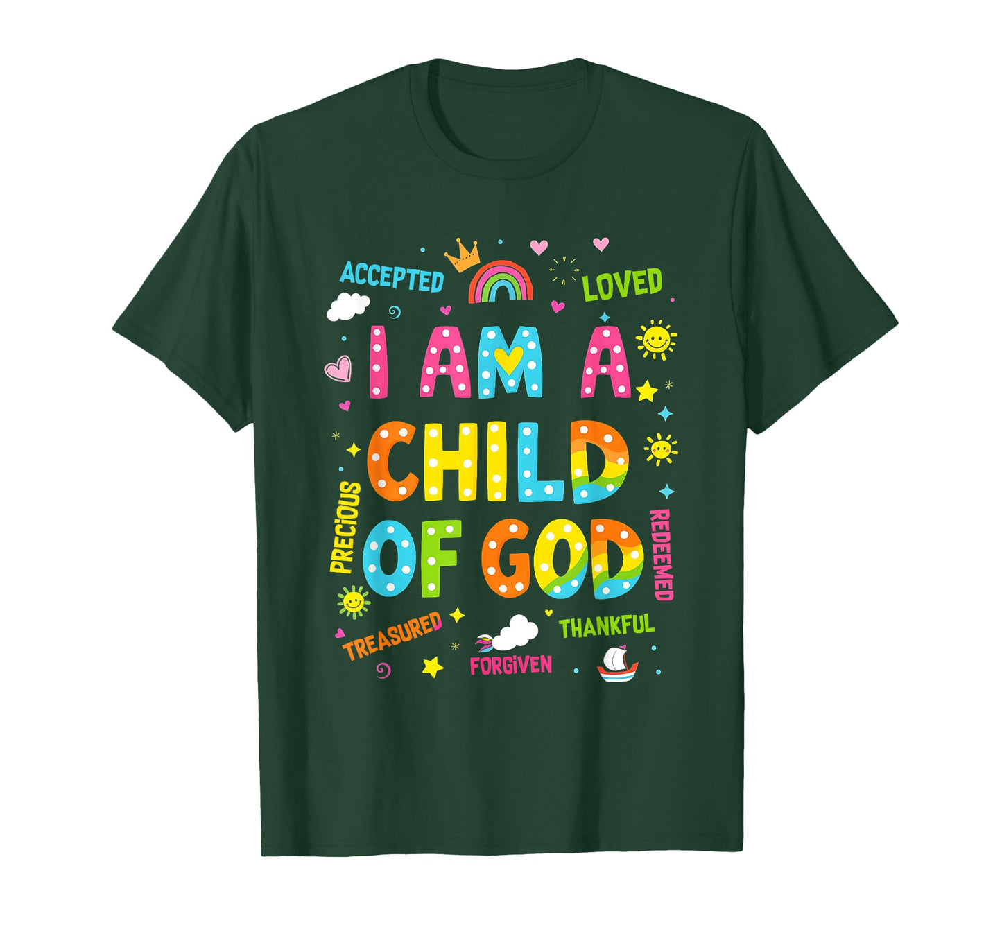 Christian Retro Jesus Faith Kids I Am A Child Of God T-Shirt