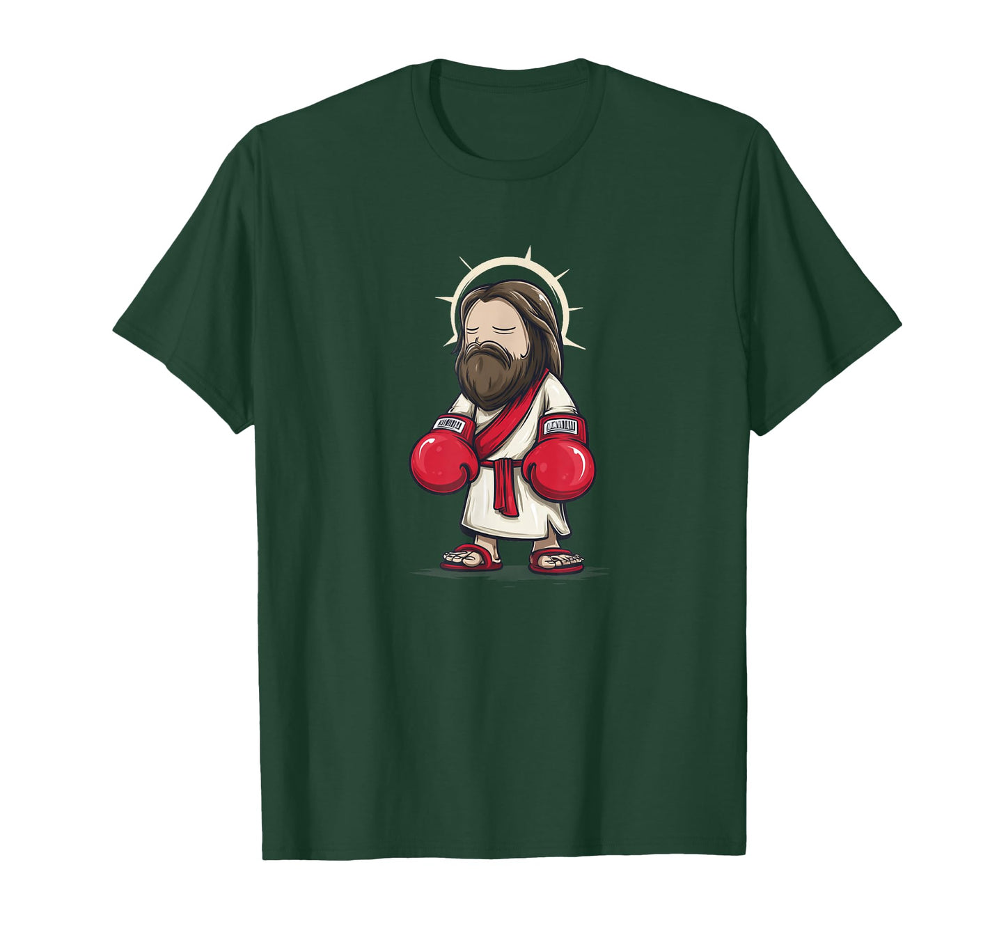 Cool Jesus Fight Costume in Cartoon and Box Look T-Shirt