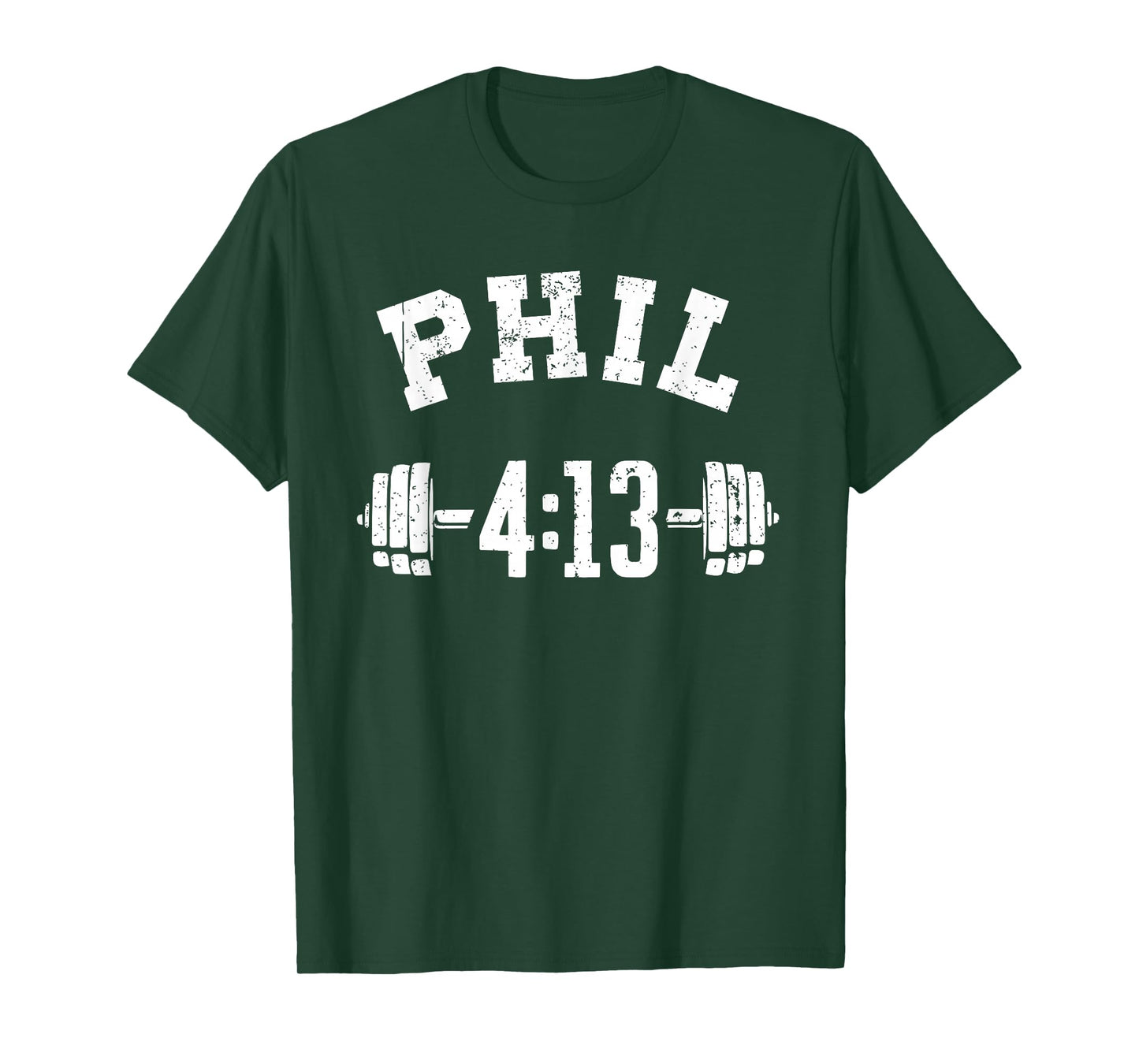 Phil 4 13 Workout, Philippians 4:13, Christian Weightlifter T-Shirt