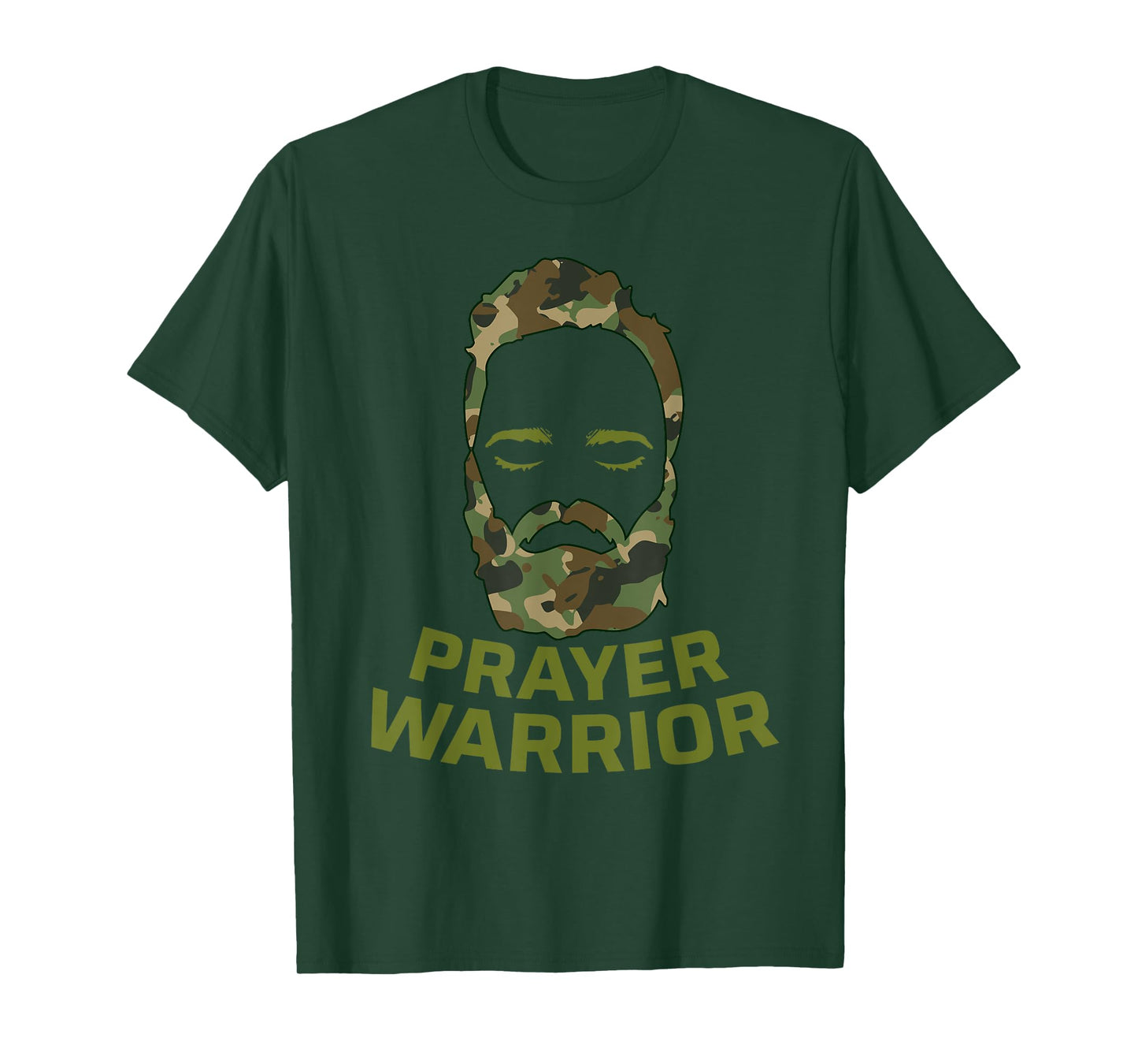 Prayer Warrior Men Camo God Jesus T-Shirt