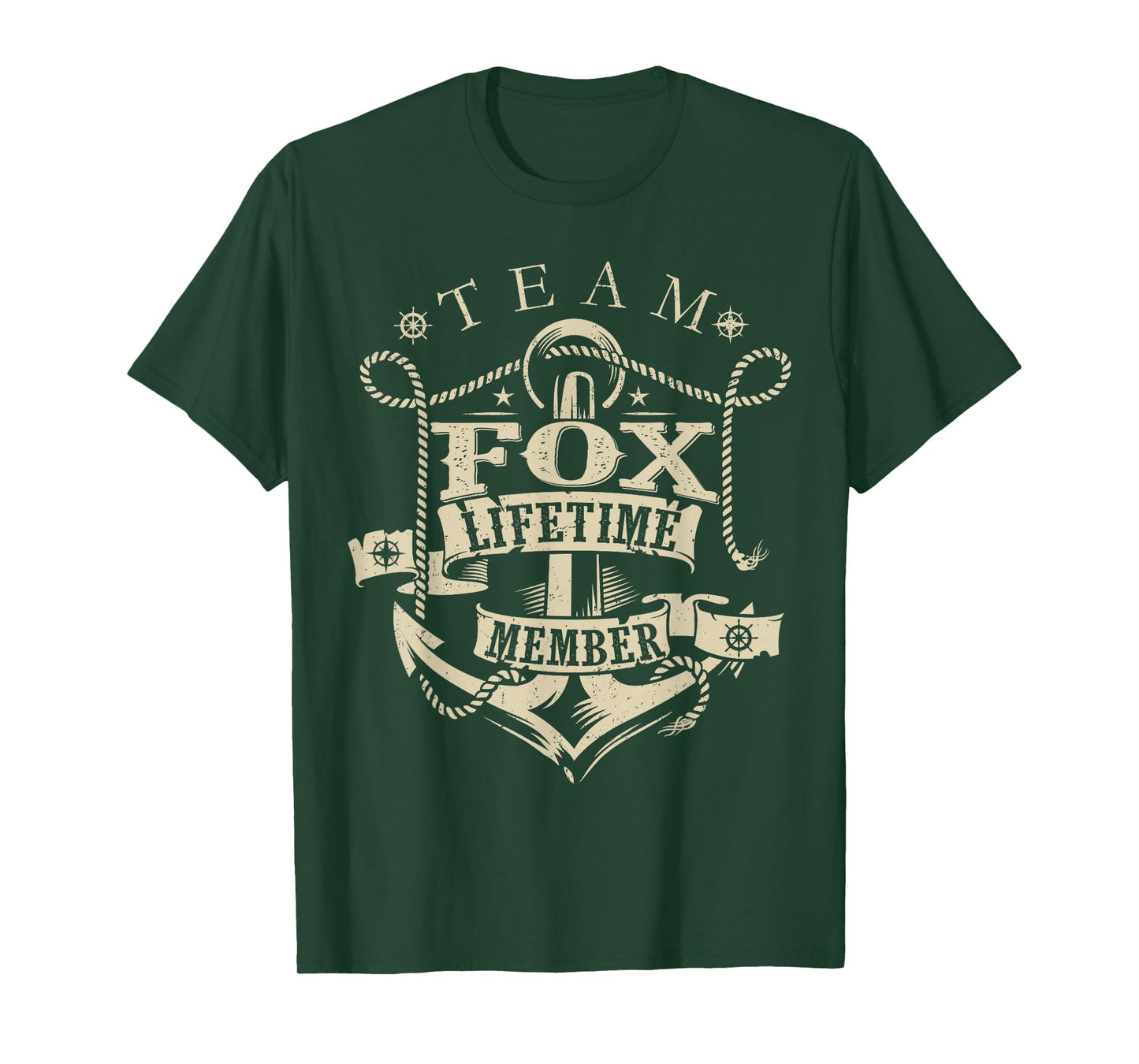 Team FOX Lifetime Member Vintage FOX Family Name T-Shirt