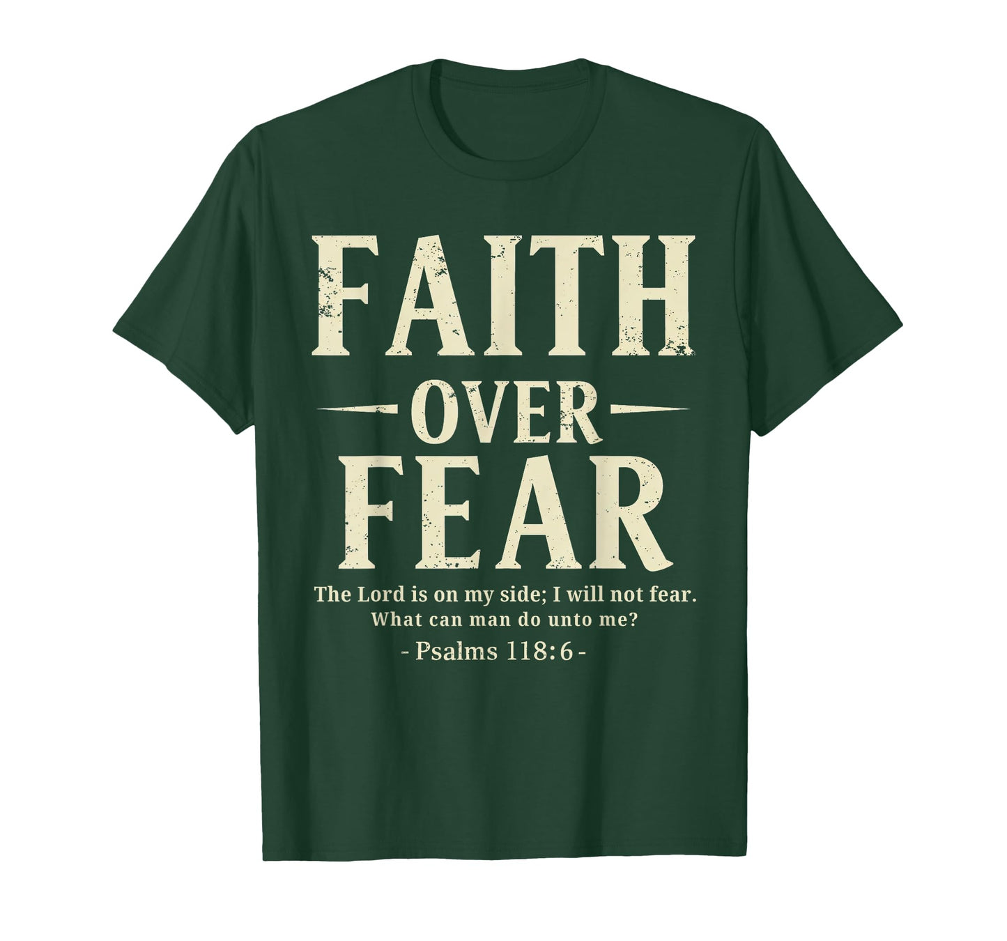 Christian Women Girls Kids Jesus Religious Faith Over Fear T-Shirt