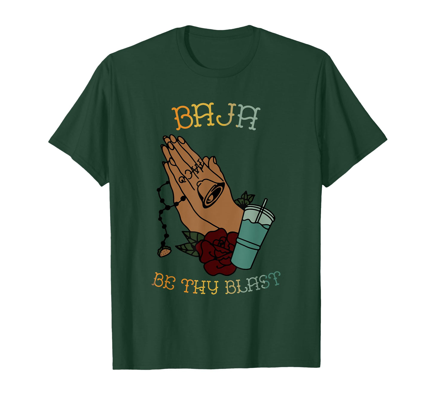 Baja Be Thy Blast Pray Jesus Christian Vintage Design T-Shirt