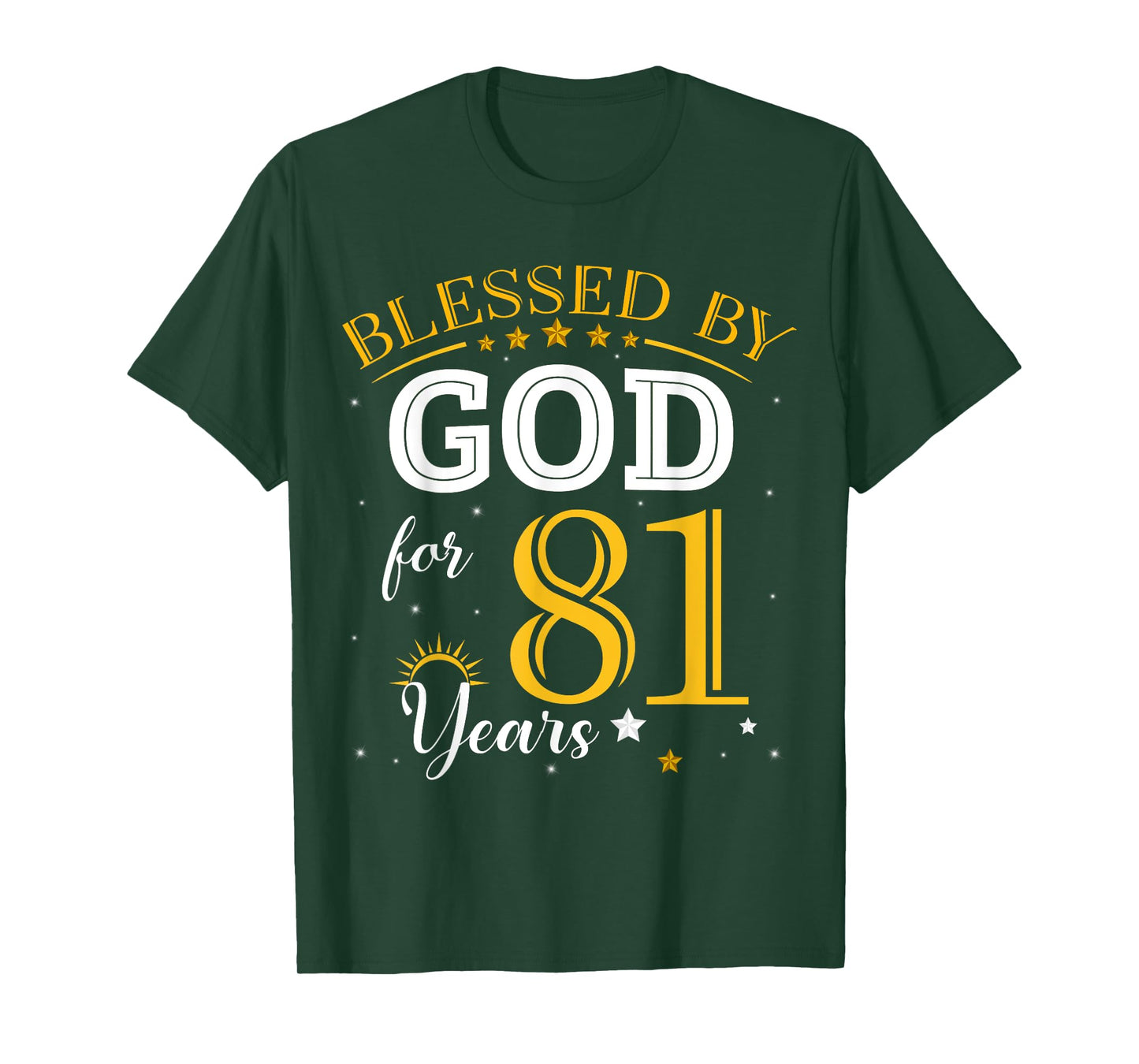 Vintage Blessed by God For 81 Years Old 81st Birthday Girl T-Shirt
