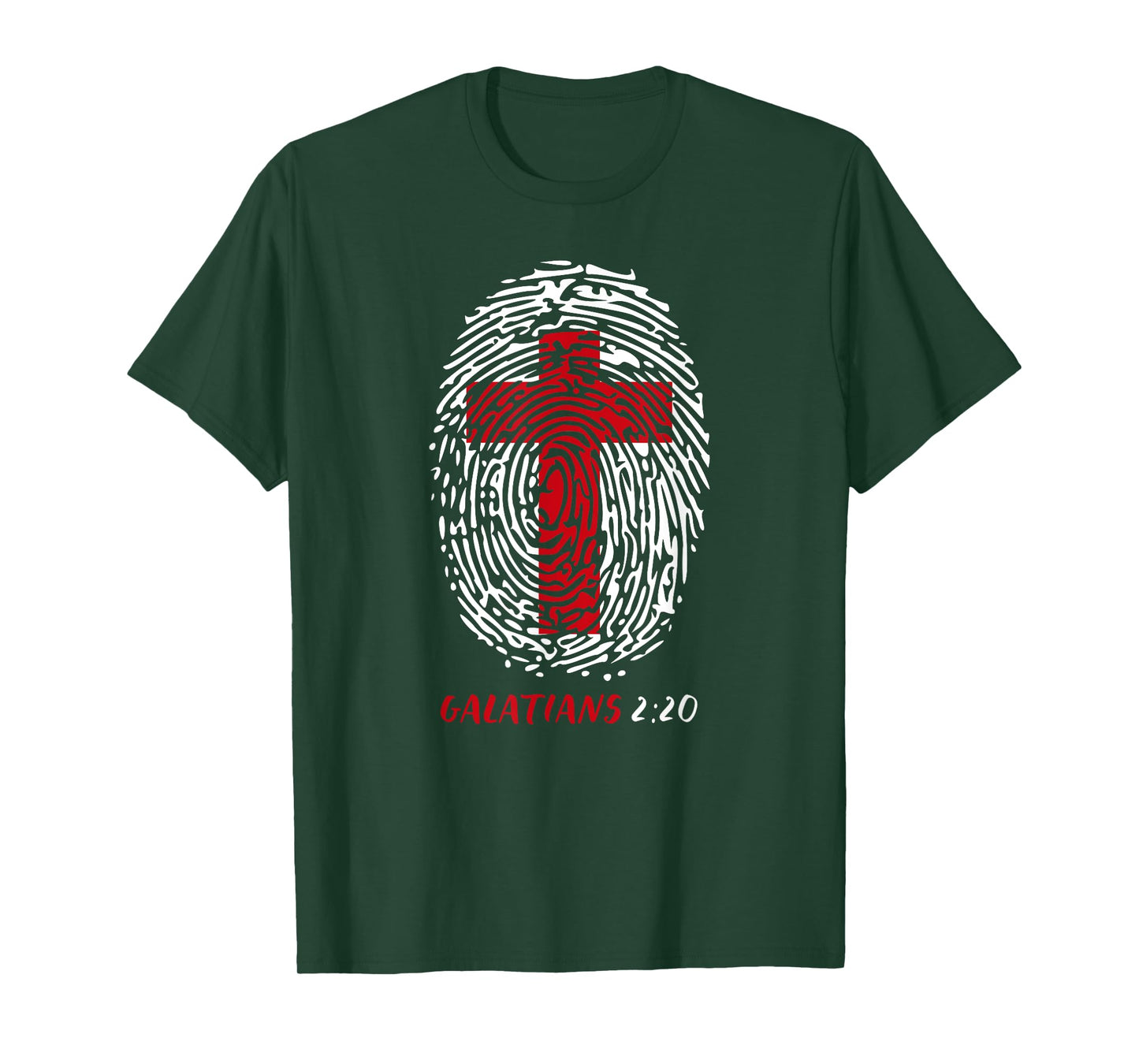 Galatians 2:20 - My Identity in Christ Cross in Thumbprint T-Shirt