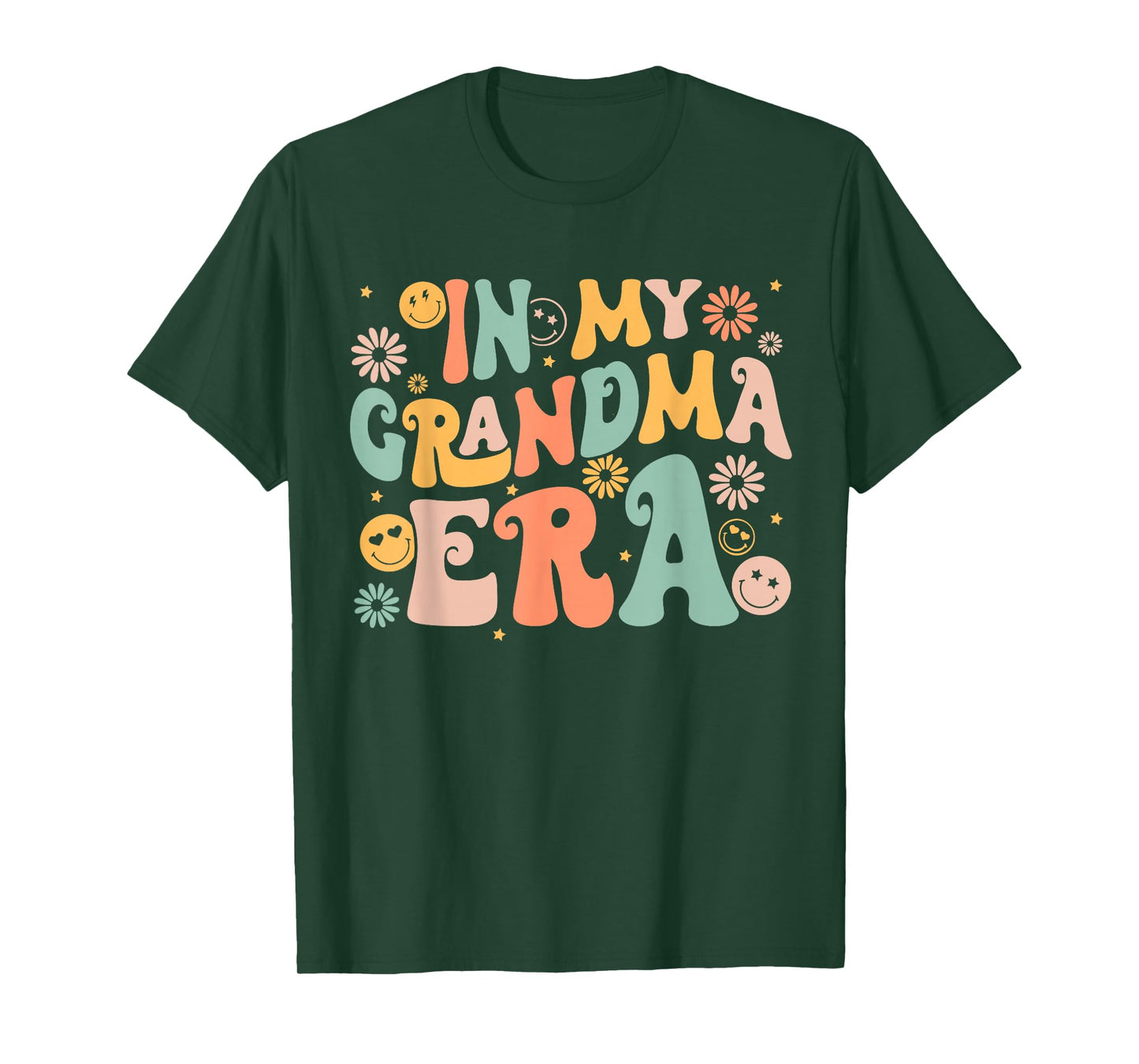 Retro Groovy In My Grandma Era Grandma Mothers Day T-Shirt