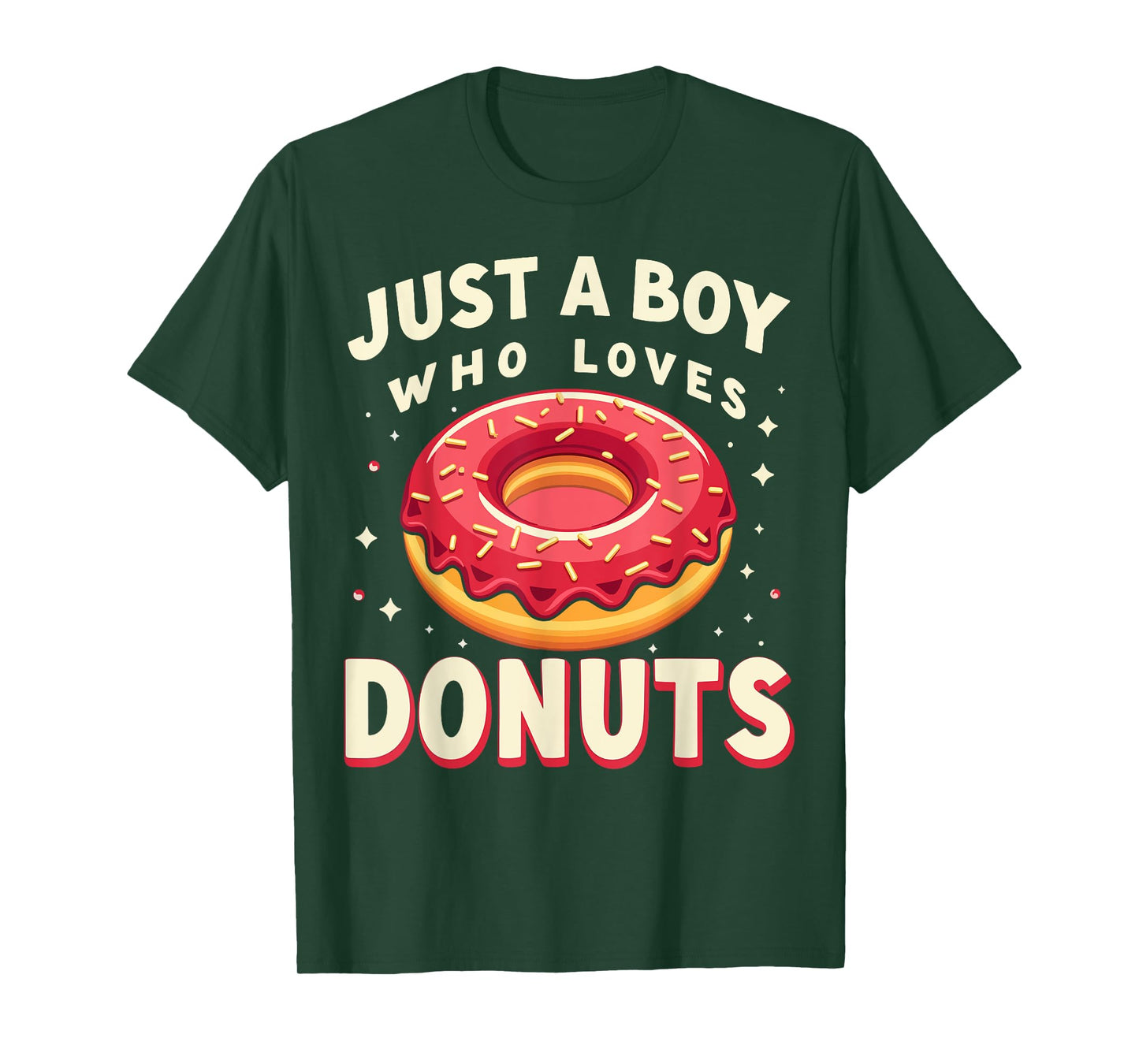 Just a Boy Who Loves Donuts Doughnuts Birthday Party T-Shirt