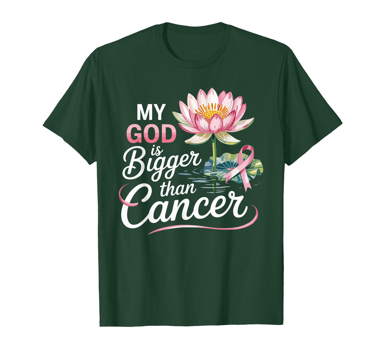 My God is Bigger Than Cancer Faith Inspiration T-Shirt