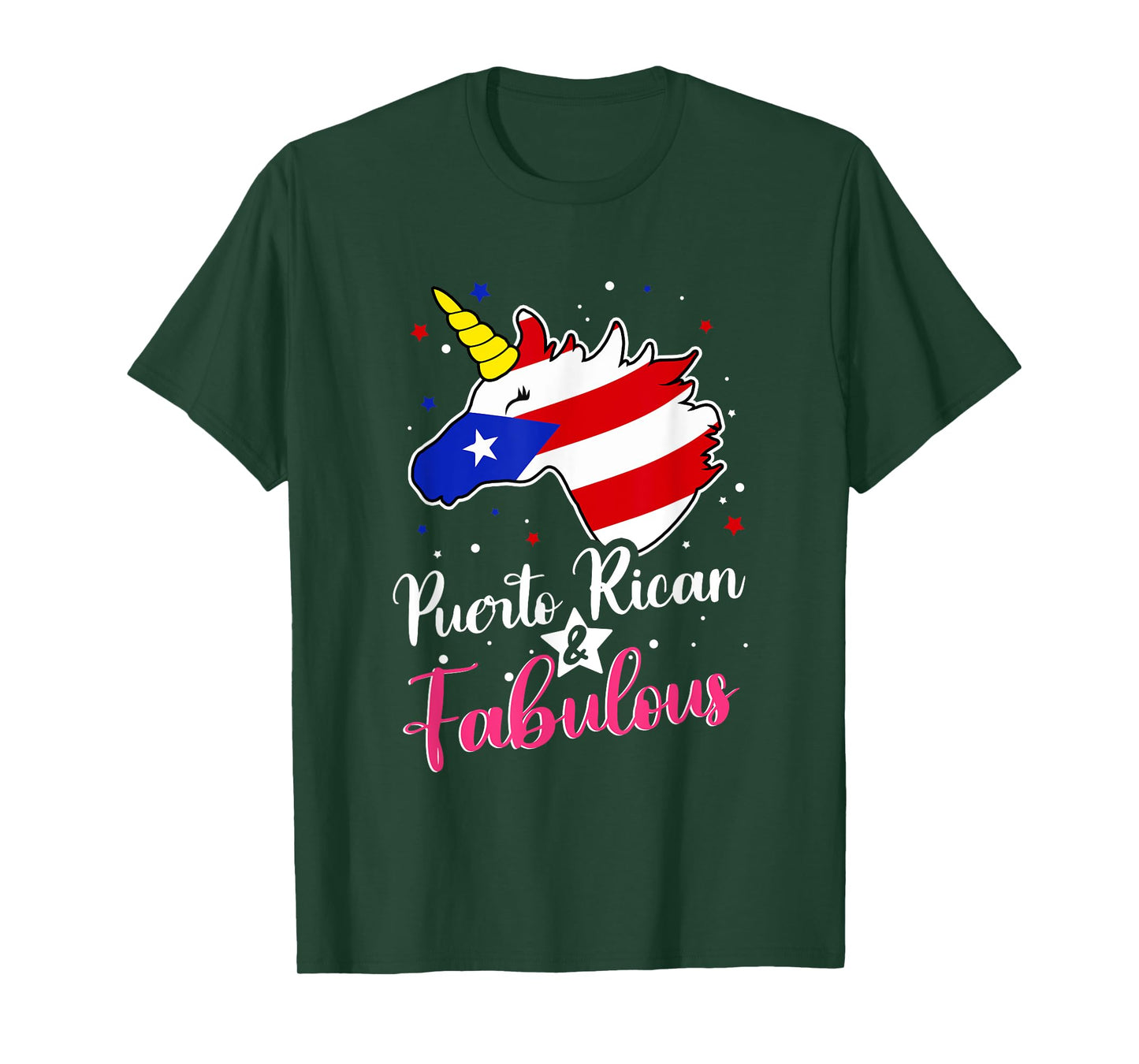 Puerto Rican And Fabulous Unicorn Puerto Rico Flag Girls T-Shirt