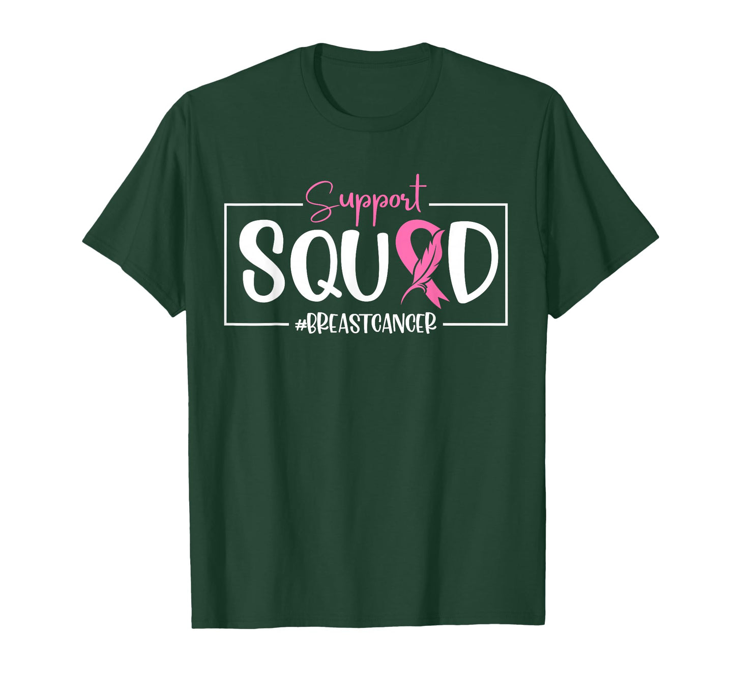 Support Squad Pink Ribbon Breast Cancer Awareness Supporter T-Shirt