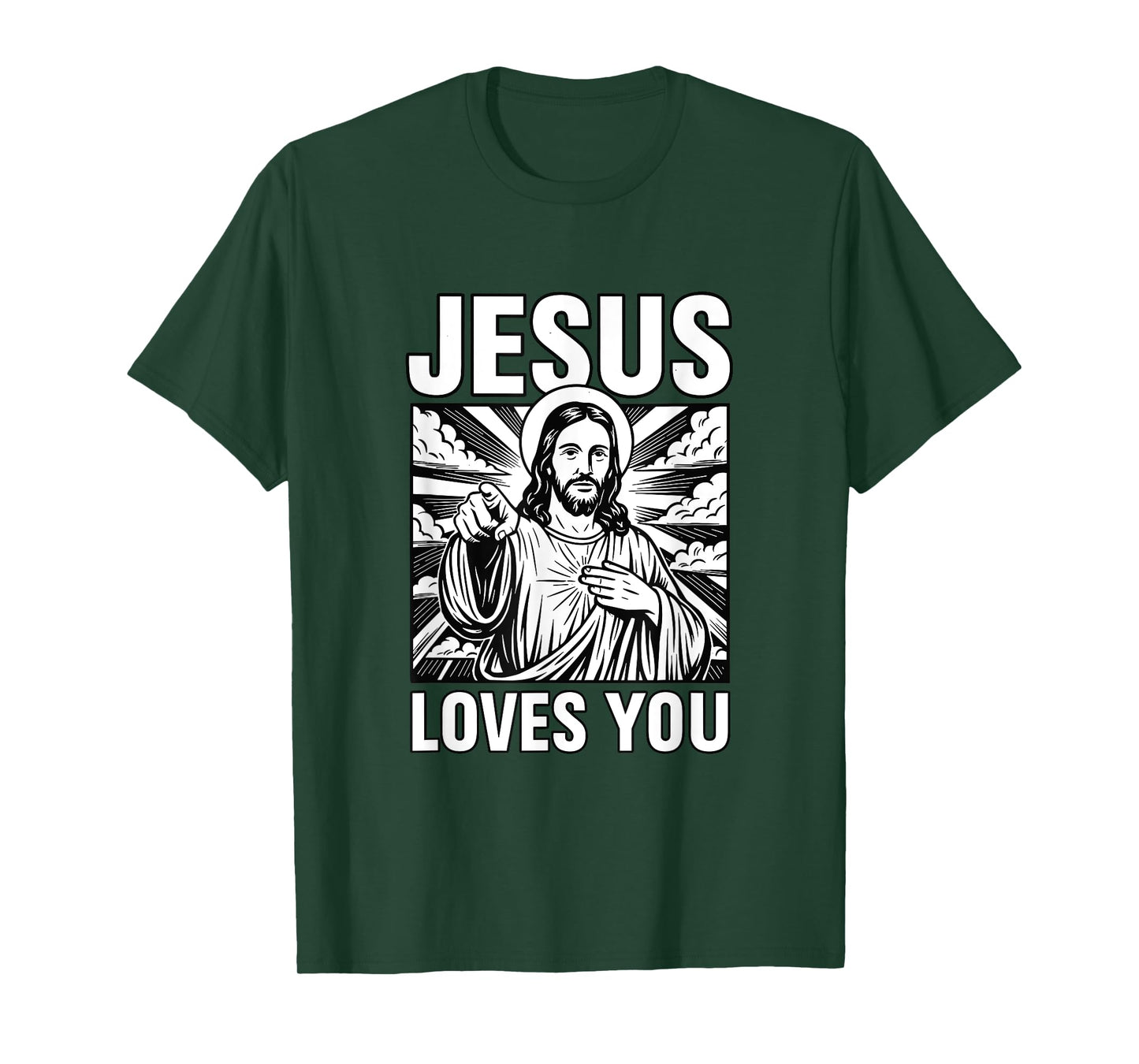 Jesus Loves You Vintage Design T-Shirt