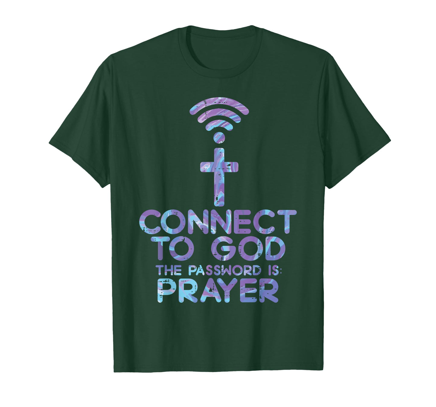 Connect To God Password Prayer Jesus Christian Men Women T-Shirt