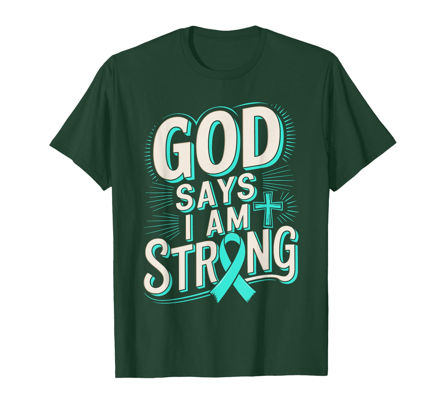 God Says I'm Strong Survivor Dysautonomia Awareness T-Shirt