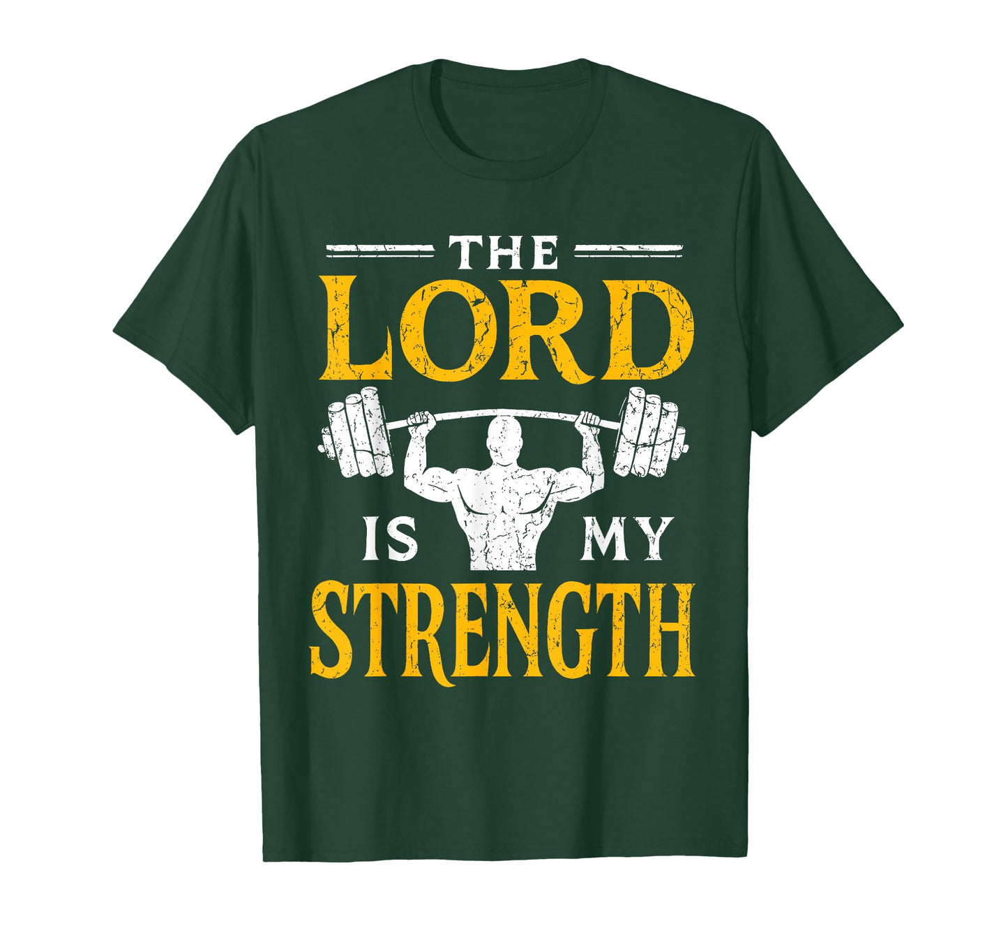 Jesus Workout The Lord is My Strength Christian Gym Faith T-Shirt