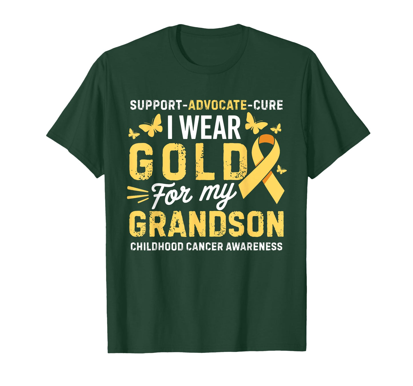 I Wear Gold for My Grandson Childhood Cancer Awareness T-Shirt