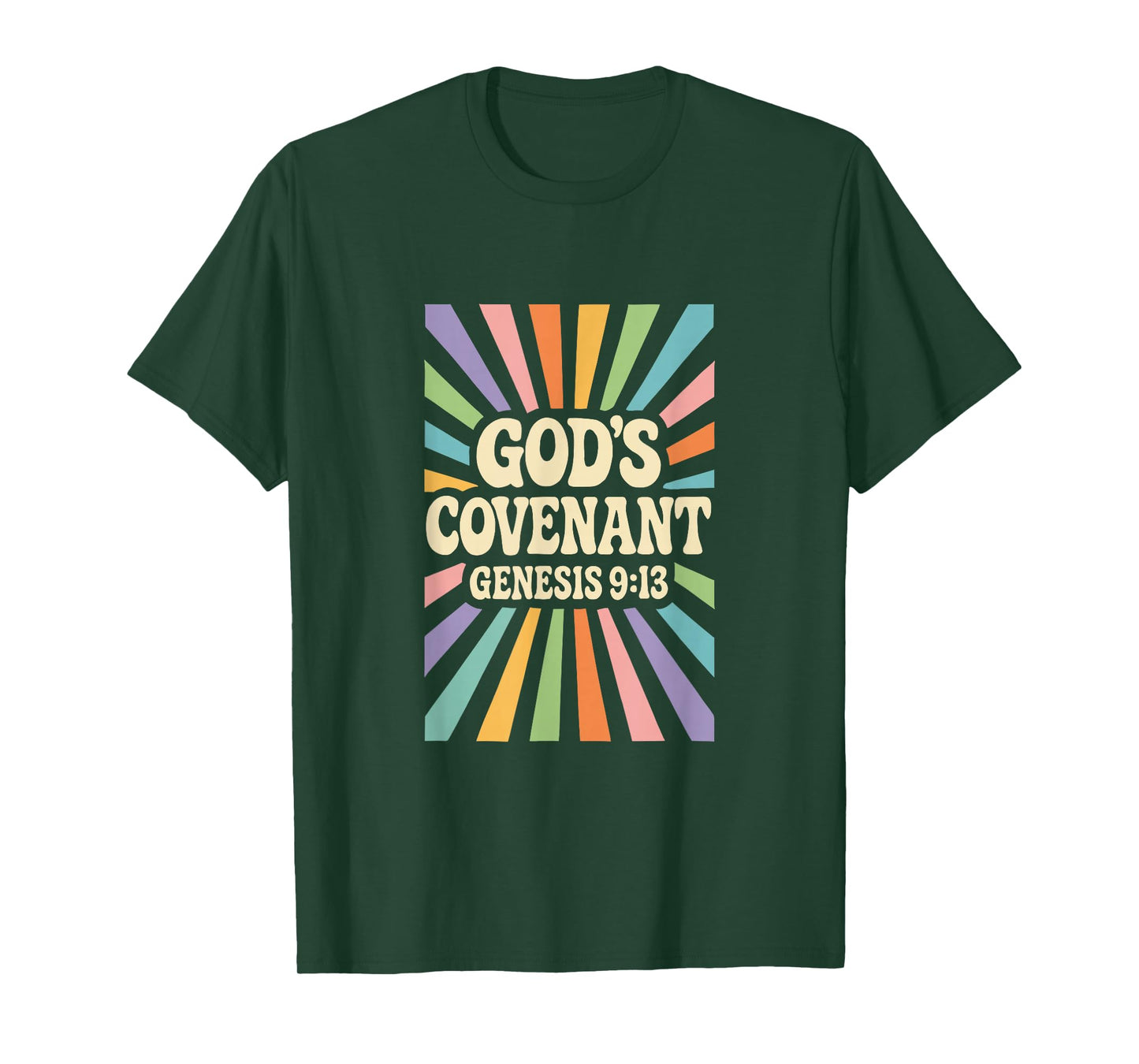 God's Covenant Genesis 9:13 - Rainbow - Holy Christian Faith T-Shirt
