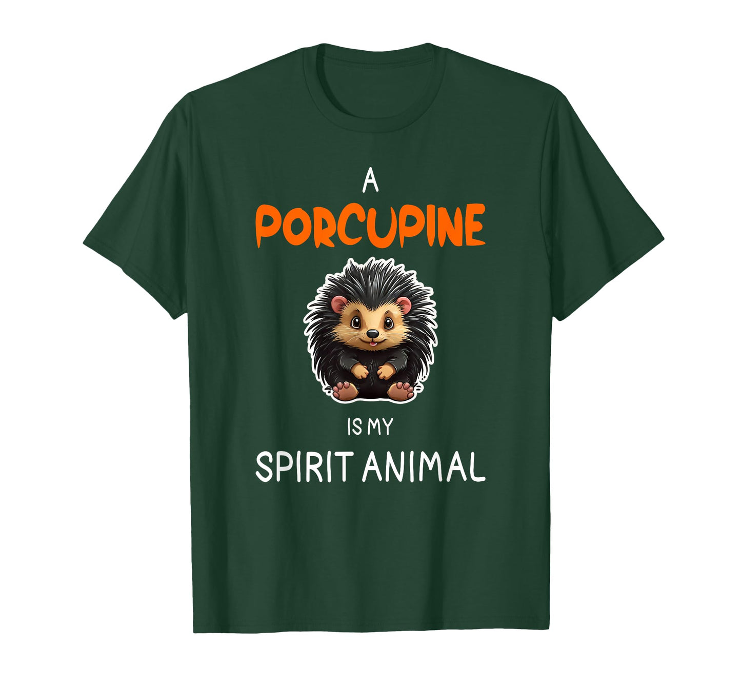 Porcupine Animal Spirit Shirt Funny Cartoon Porcupine Lover T-Shirt