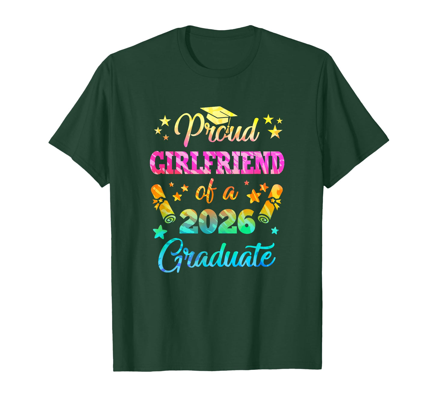 Proud Girlfriend Of A Class Of 2026 Graduate Senior 26 Tie T-Shirt