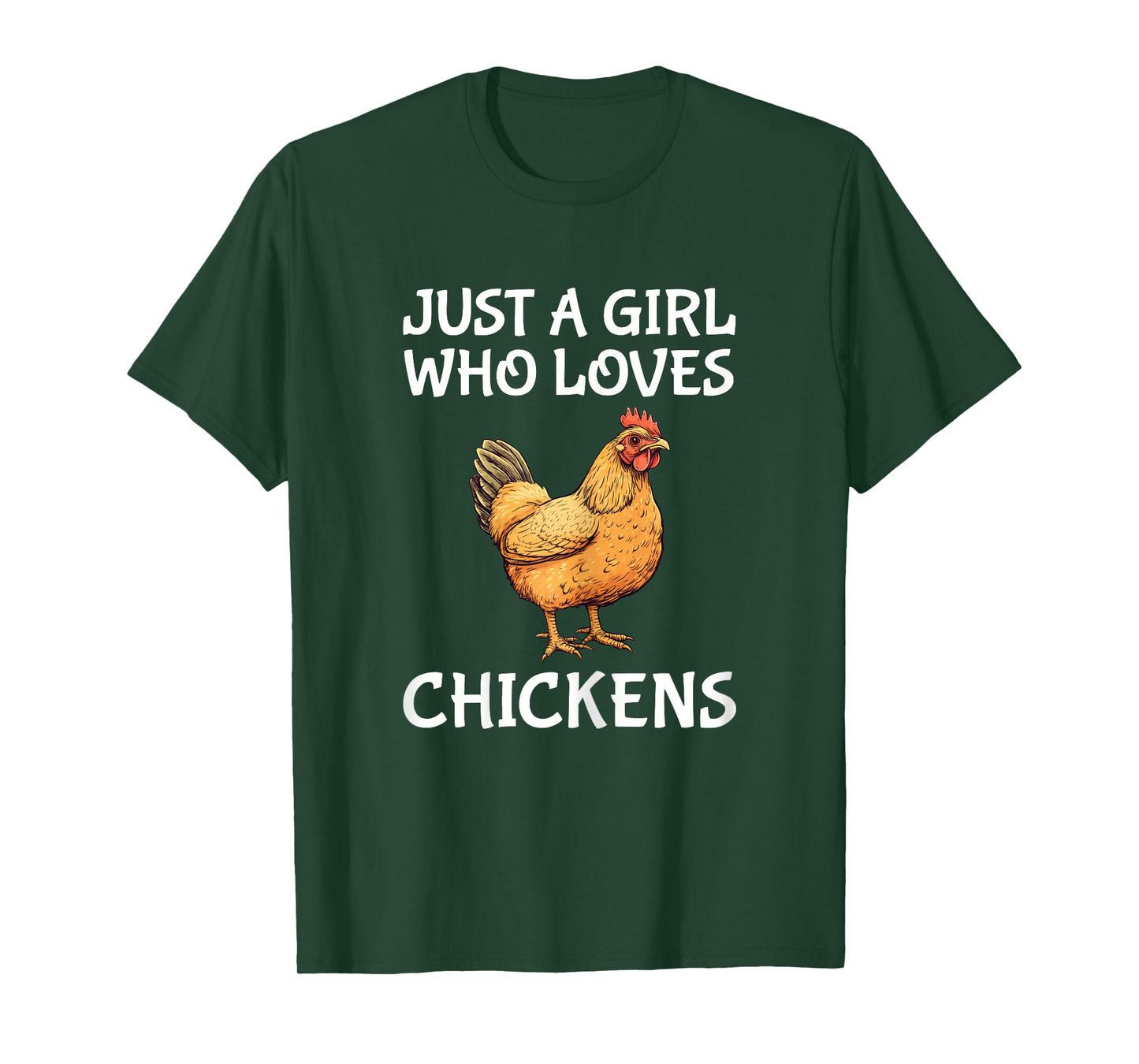 Just A Girl Who Loves Chickens Cute Chicken T-Shirt