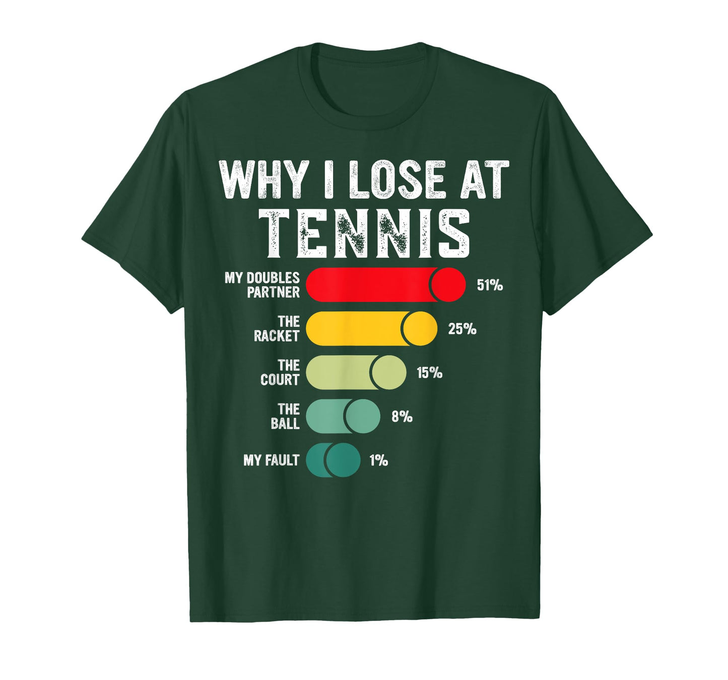 Why I Lose At Tennis Humor Tennis Player Lover Quote T-Shirt