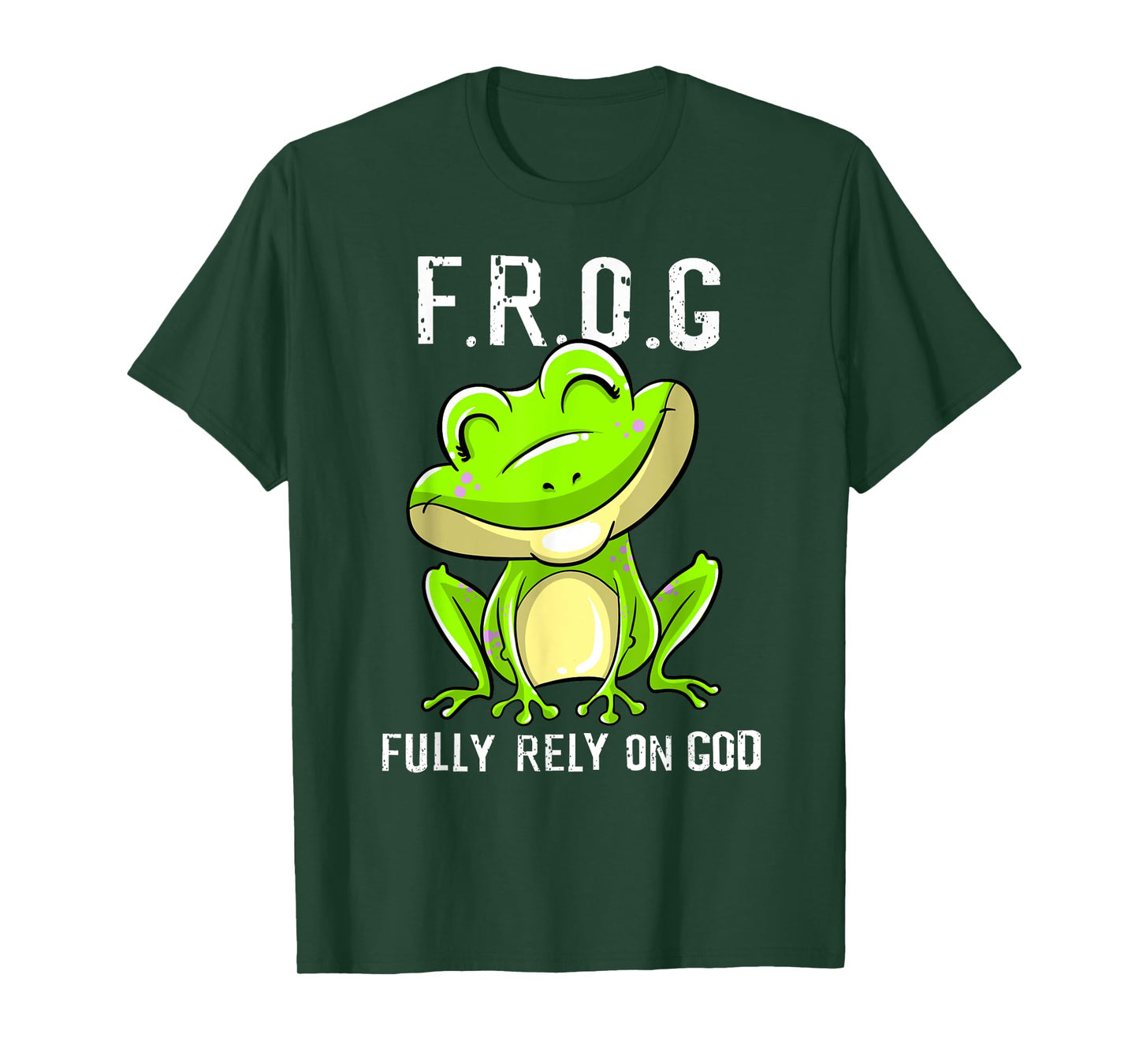 Cool F.R.O.G. Fully Rely On God | Funny Christian Faith Gift T-Shirt