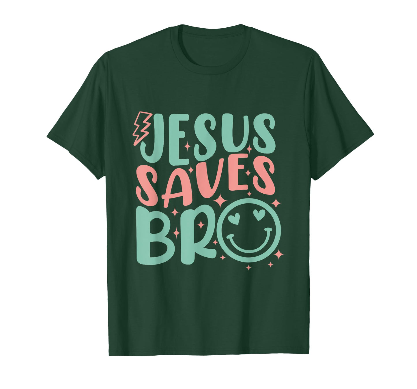 Jesus Saves Bro Retro Kids Christian Religious T-Shirt