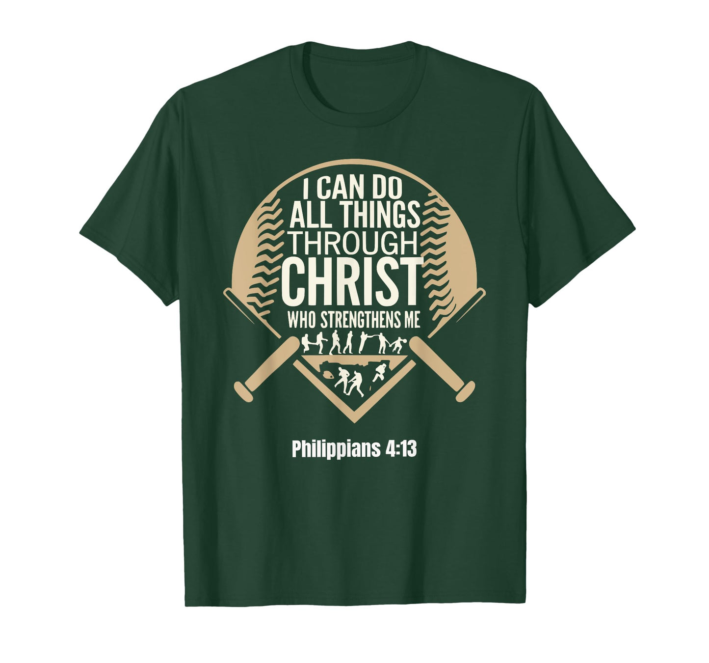 I Can Do All Things Through Christ: Baseball design T-Shirt