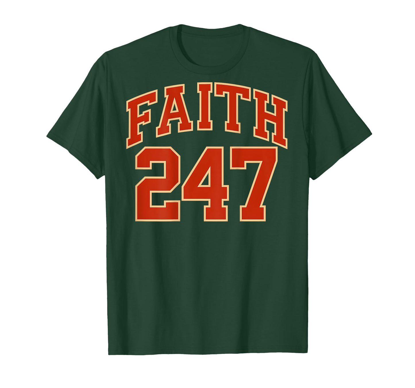 (ON Back) Faith 24/7 Sports Jersey Style Christian Religious T-Shirt