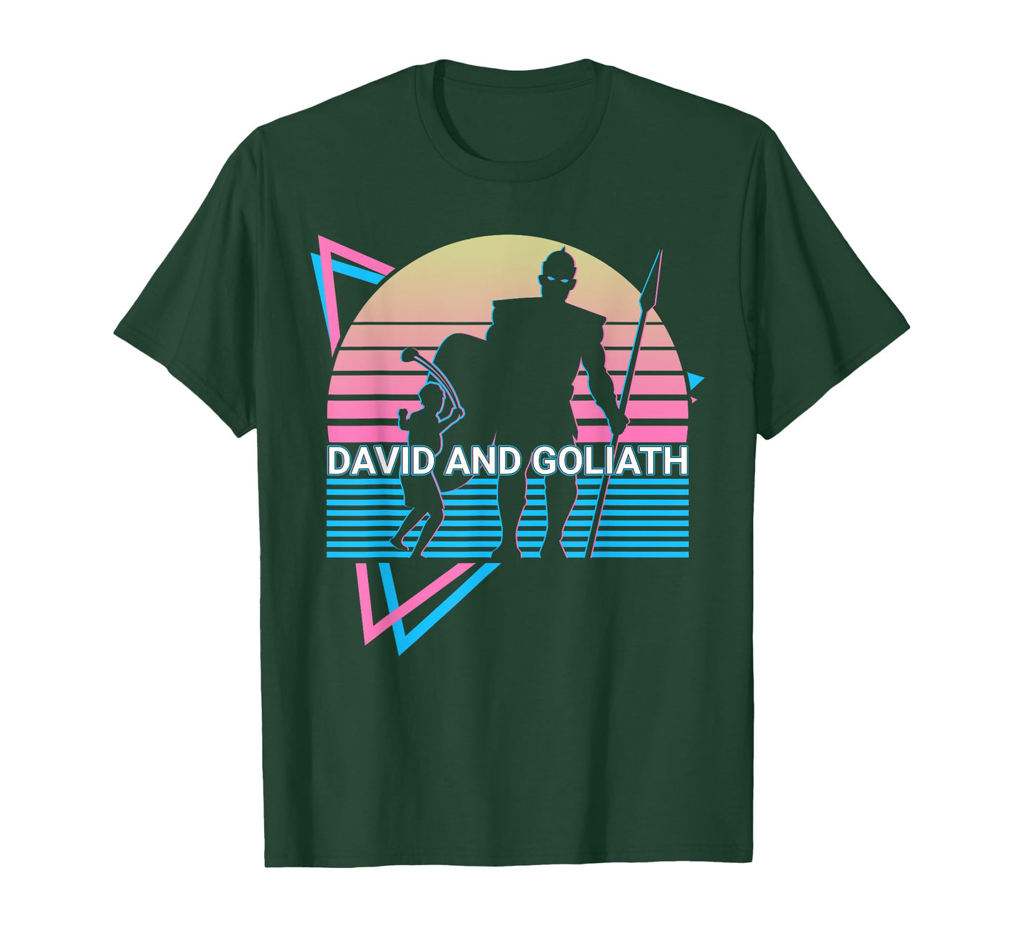 David And Goliath Christian Christianity Retro T-Shirt