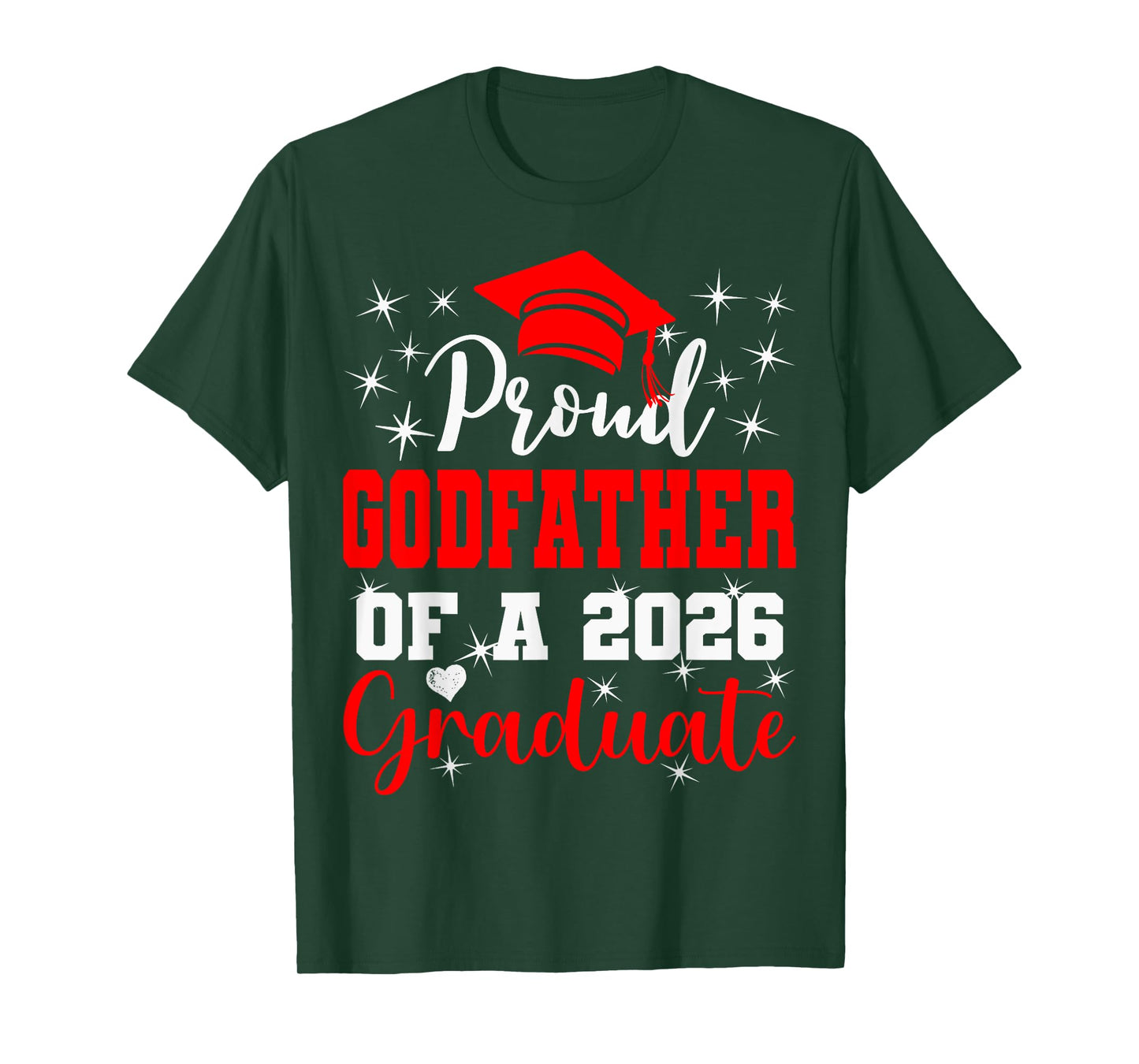 Super Proud Godfather of 2026 Graduate Graduation Family T-Shirt