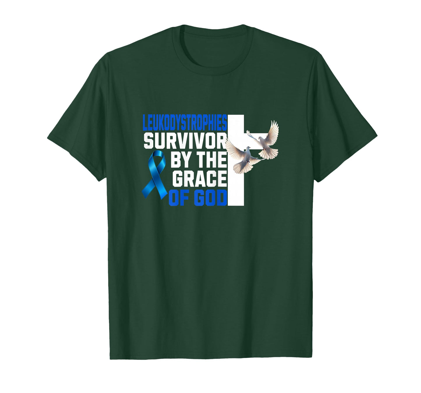 Leukodystrophies Survivor by The Grace of God Motivational T-Shirt