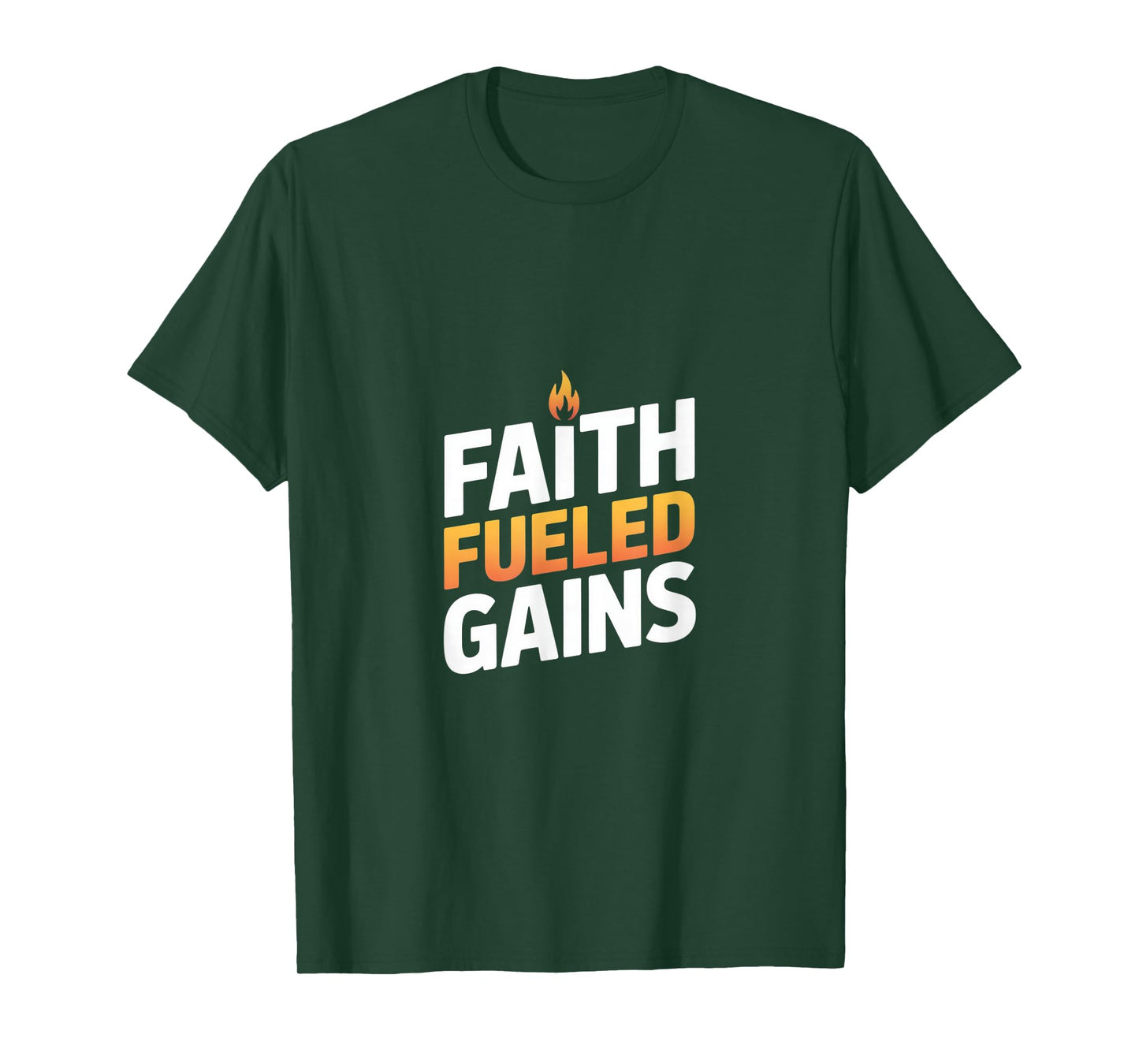 Faith Fueled Gains Christian Gym Fitness Motivation T-Shirt
