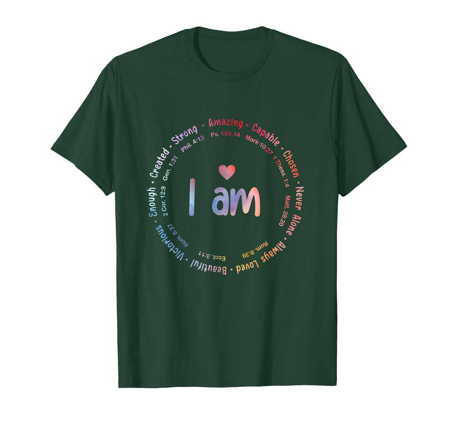 Tie Dye I Am Inspiration Christian Religious Bible Verses T-Shirt