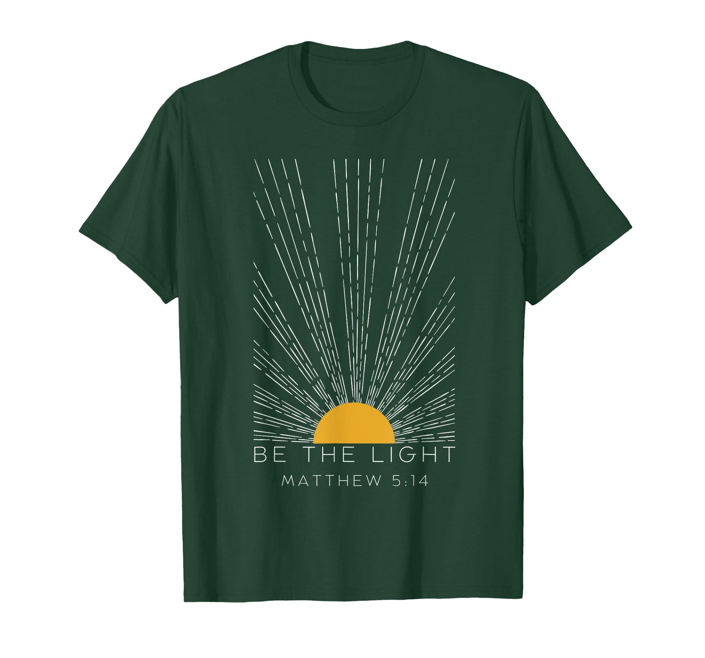 Be The Light Christian Jesus Faith Bible Verse Sunburst T-Shirt