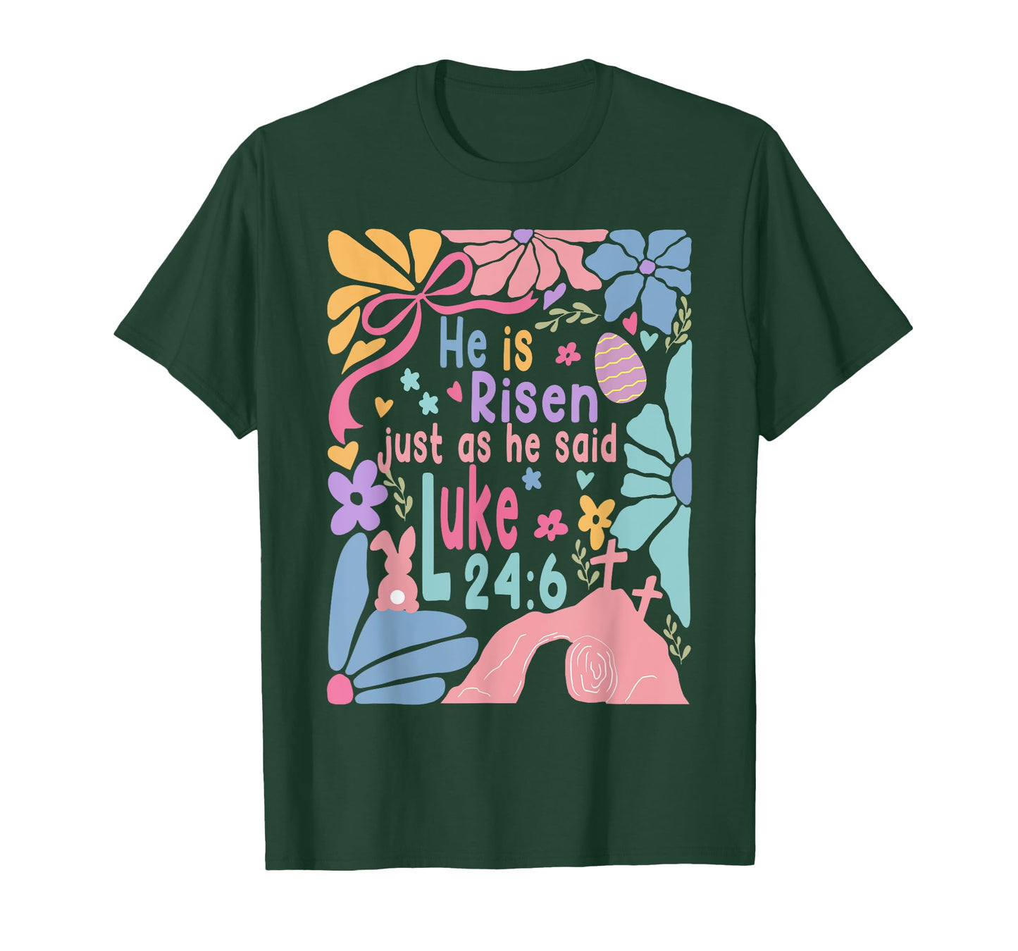 He Is Risen Just As He Said Christian Easter Bible Verse T-Shirt