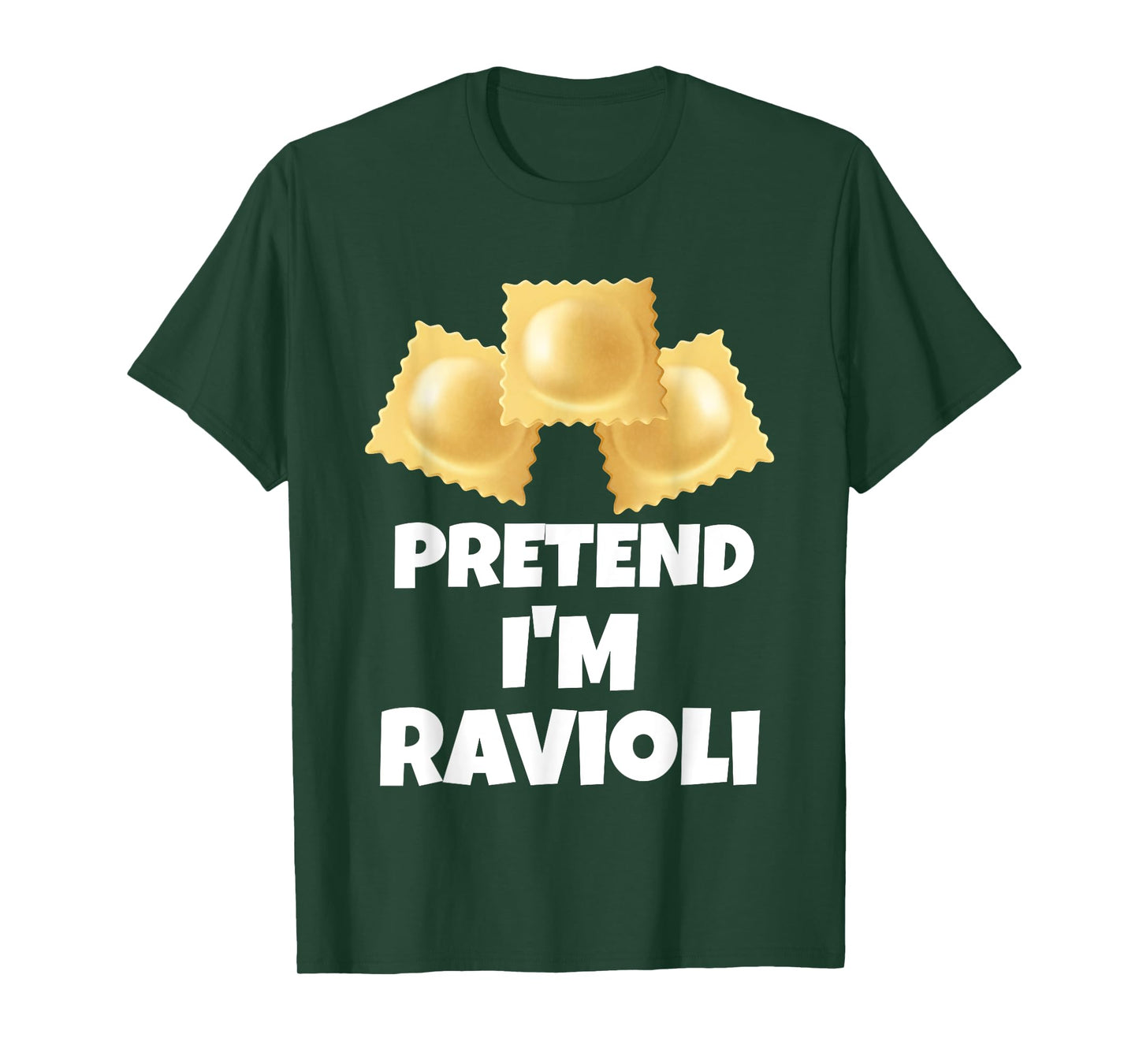 Pretend I'm Ravioli Funny Lazy Halloween Costume T-Shirt