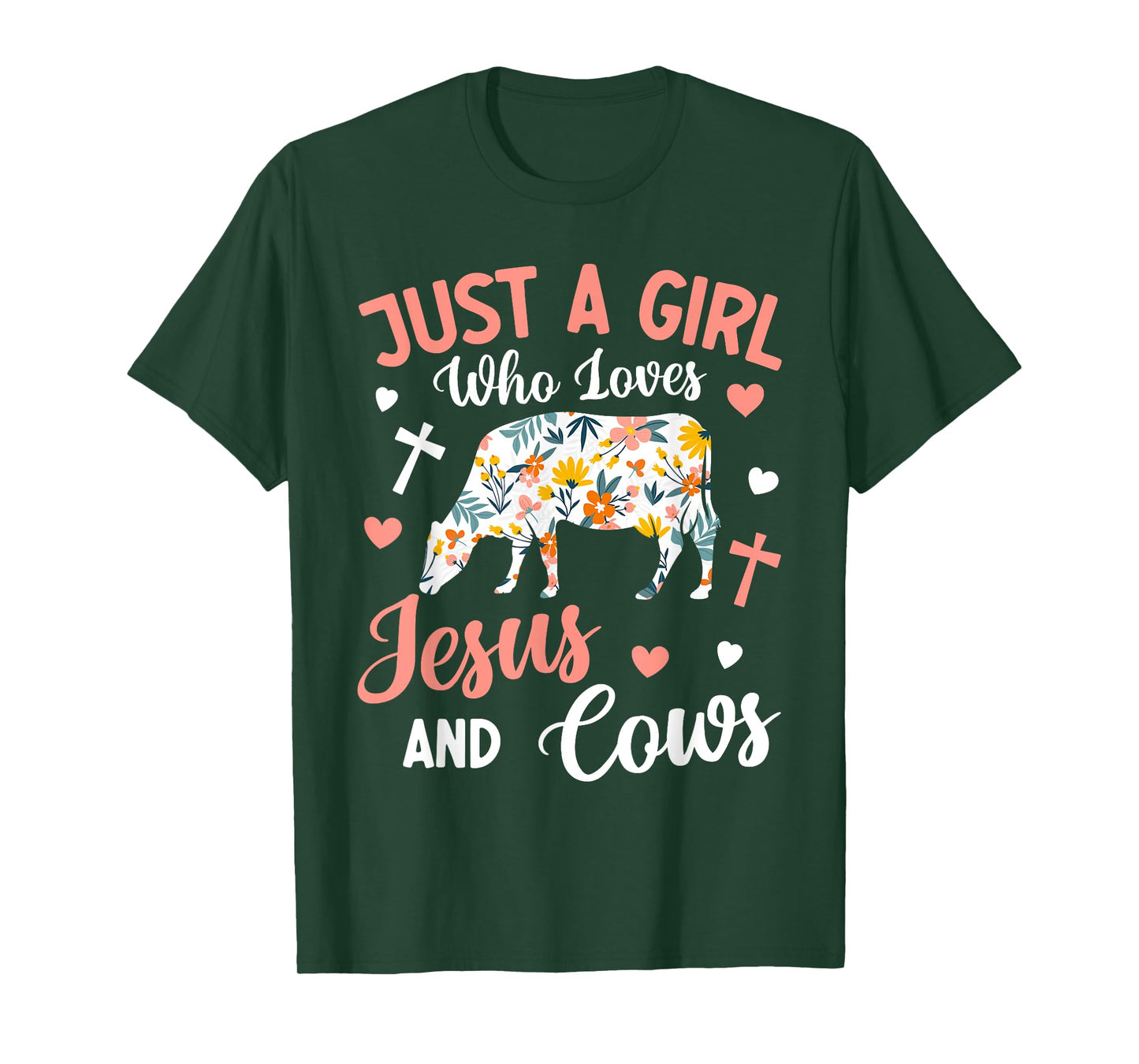 Just a Girl Who Loves Jesus and Cows: Faithful Farming T-Shirt