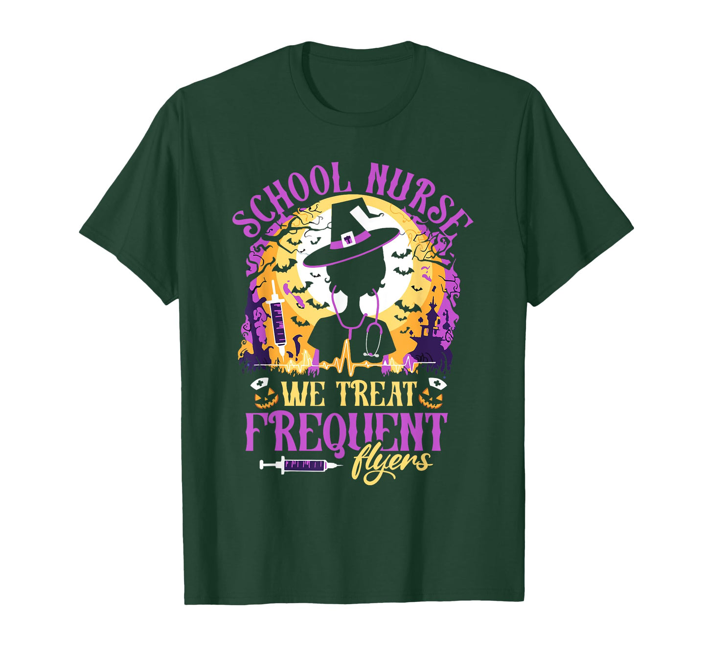 School Nurse Witch We Treat Frequent Flyers Funny Nurse T-Shirt