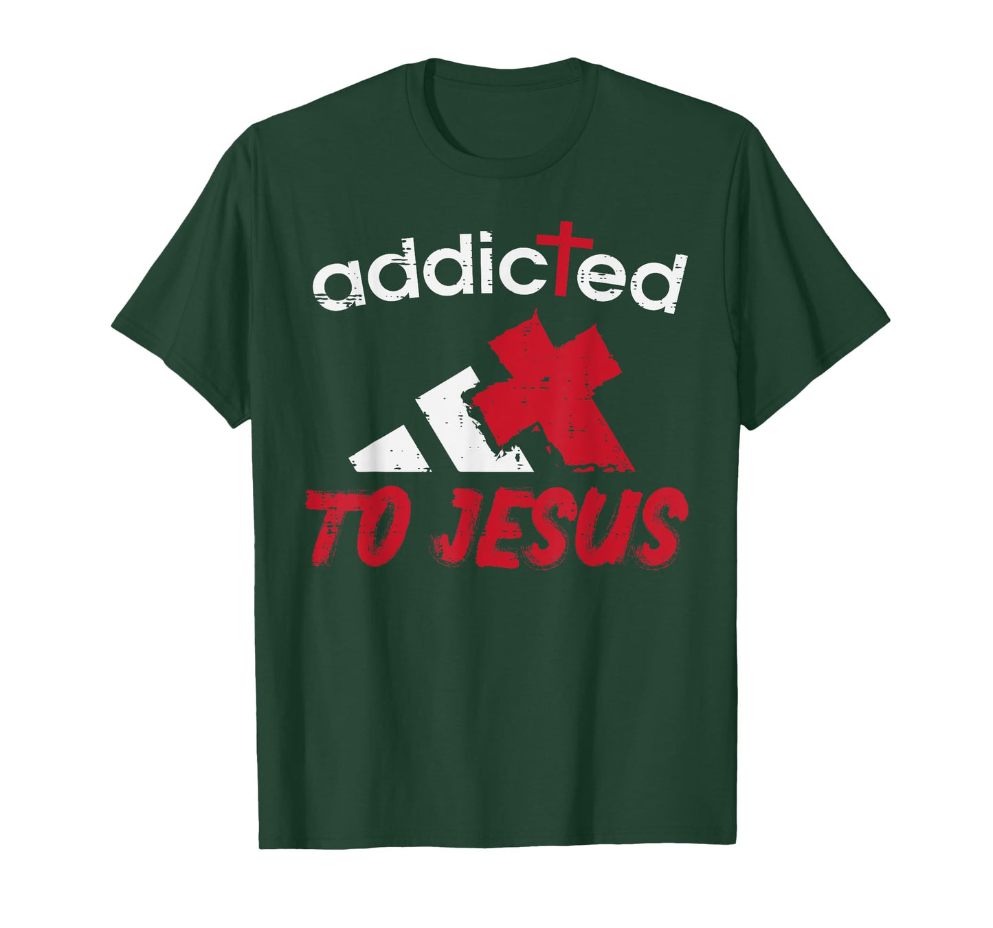 Addicted To Jesus God Faith Religious Christian Men Women T-Shirt