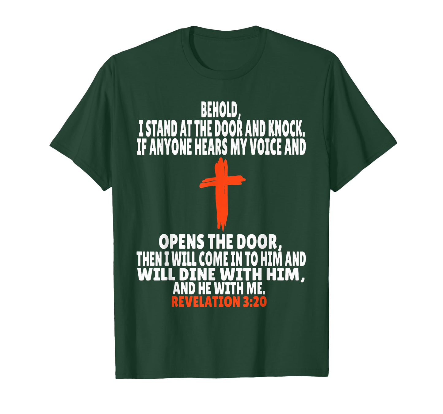 Revelation 3:20 Bible Verses Scripture T-Shirt